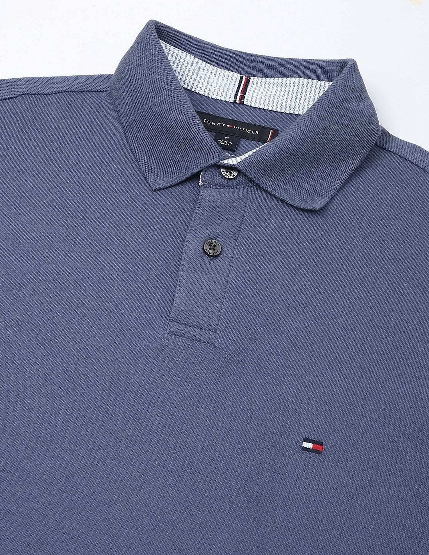 Tommy Hilfiger Solid Regular-Fit Cotton Polo Shirt