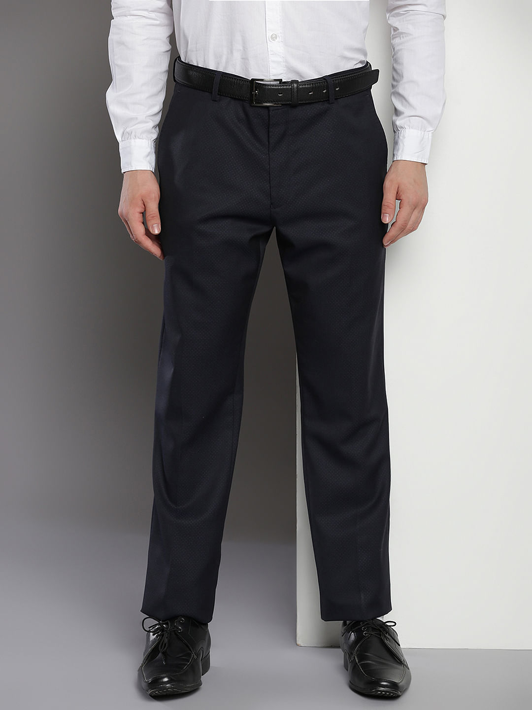 Tommy Hilfiger Mid Rise Dobby Formal Trousers