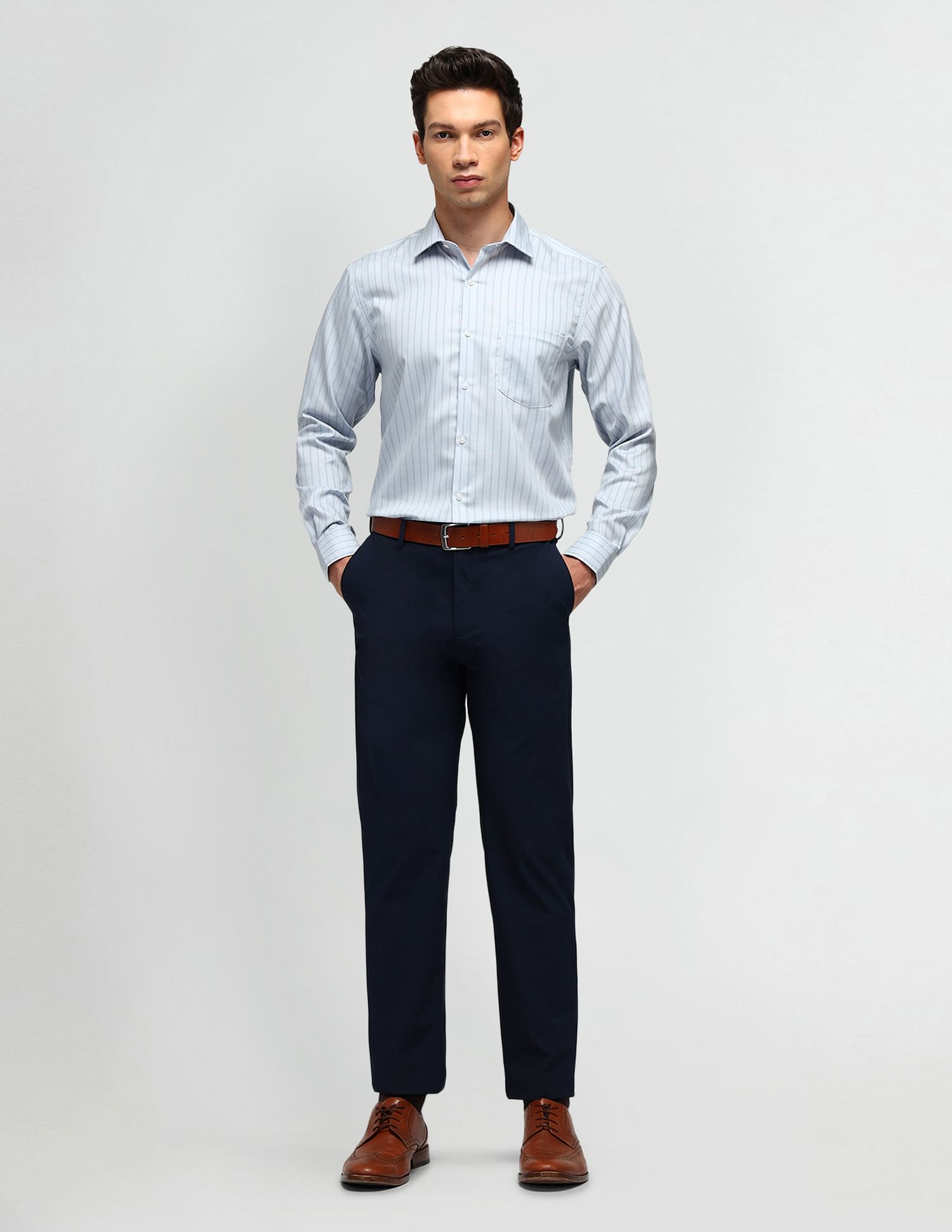 Arrow Dobby Vertical Striped Shirt