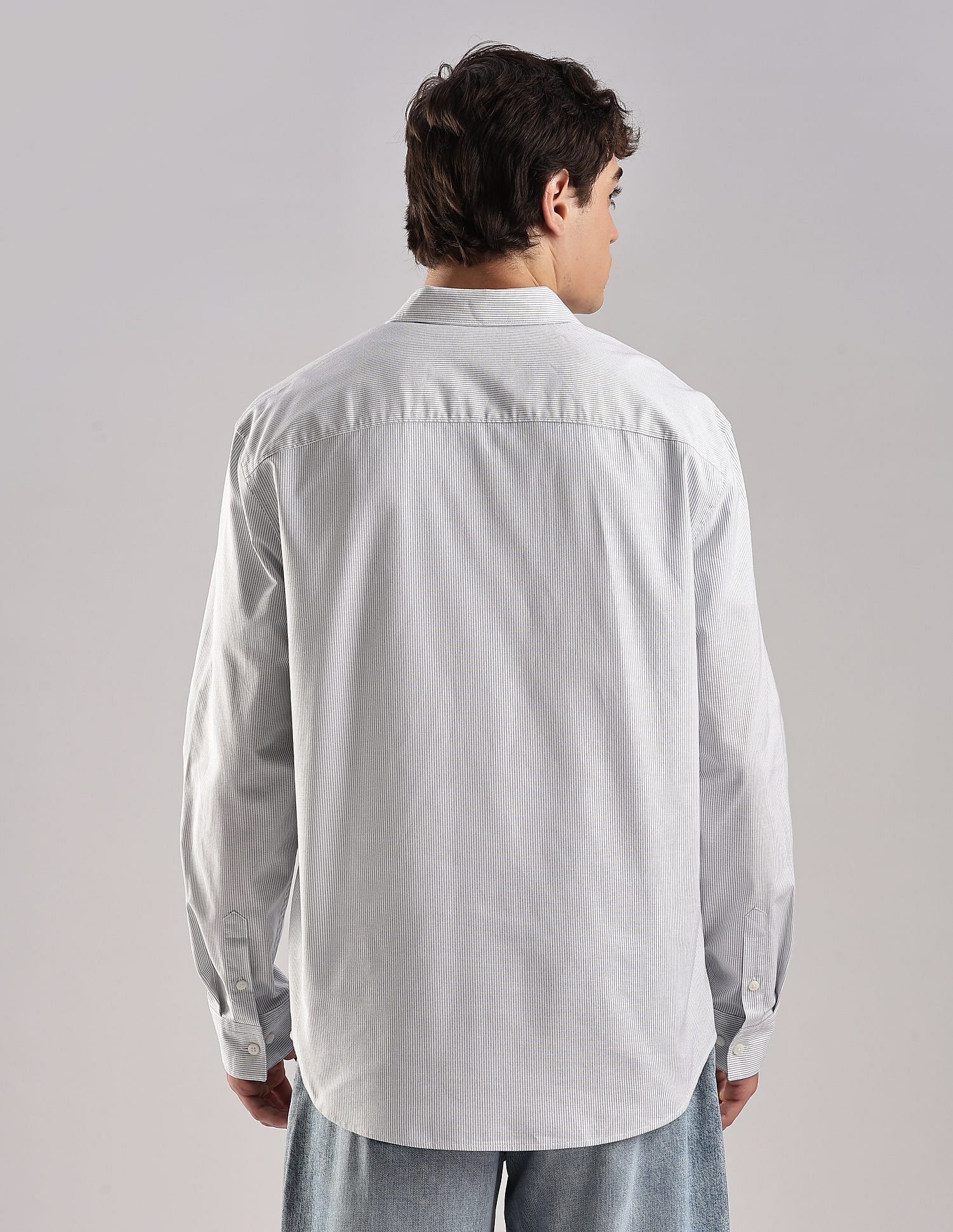 Calvin Klein Jeans Vertical Stripes Regular Fit Oxford Woven Shirt