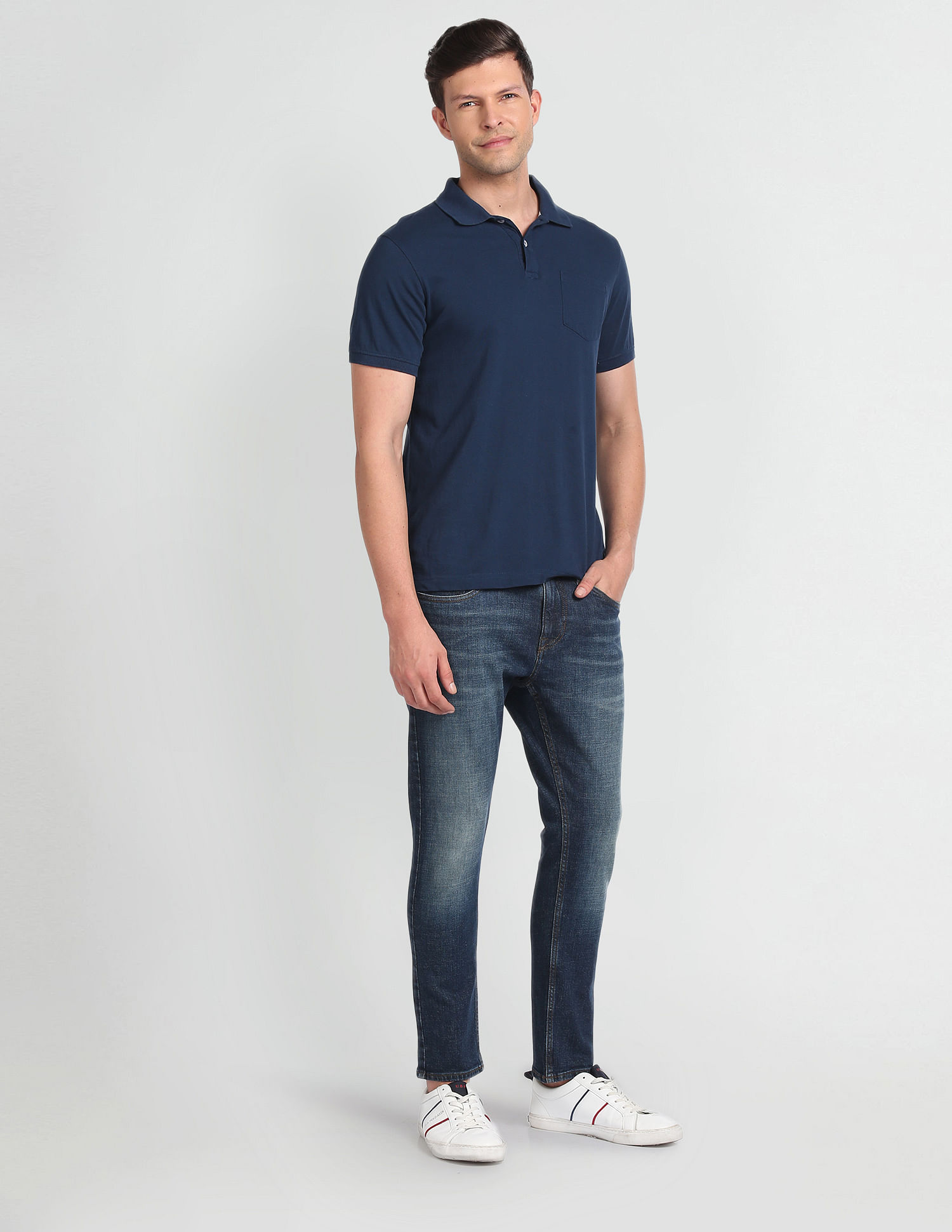 U.S. Polo Assn. Denim Co. Henry Cropped Fit Blue Jeans