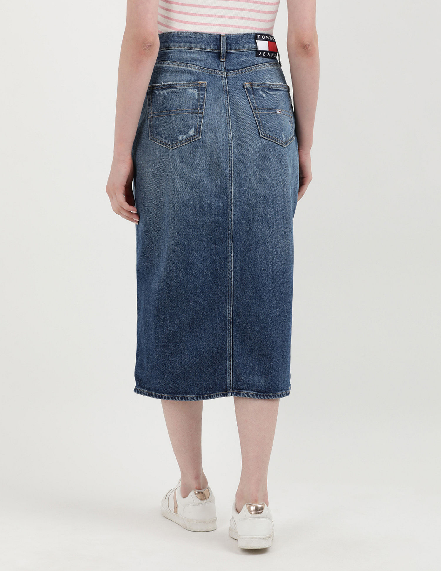 Tommy Hilfiger Washed Midi Skirt