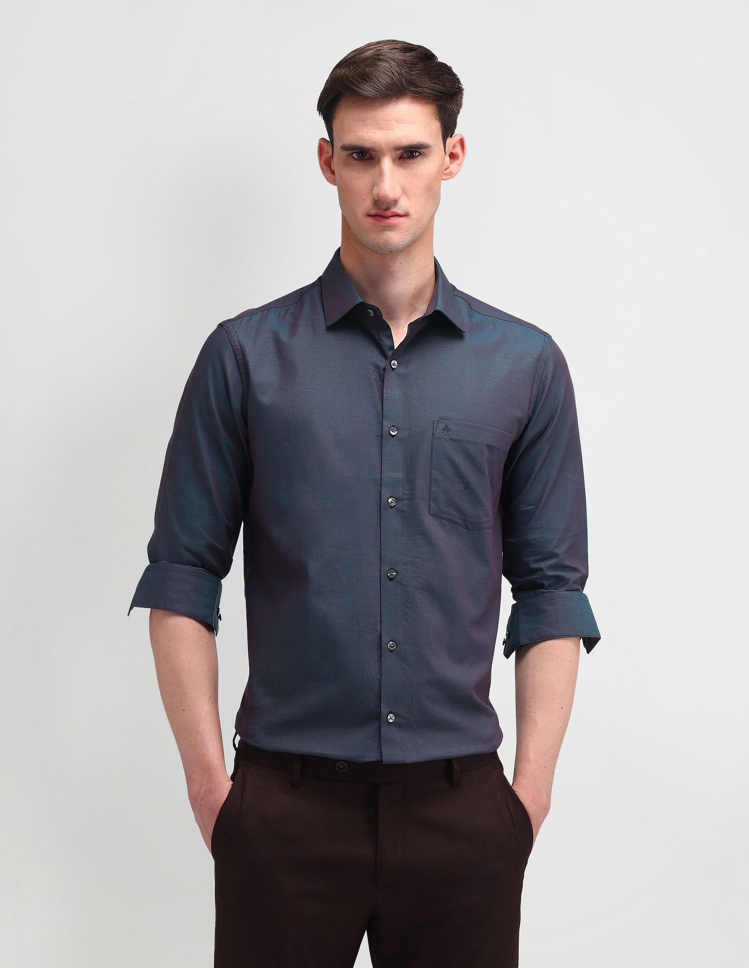 Arrow Liberty Classic Fit Textured Shirt
