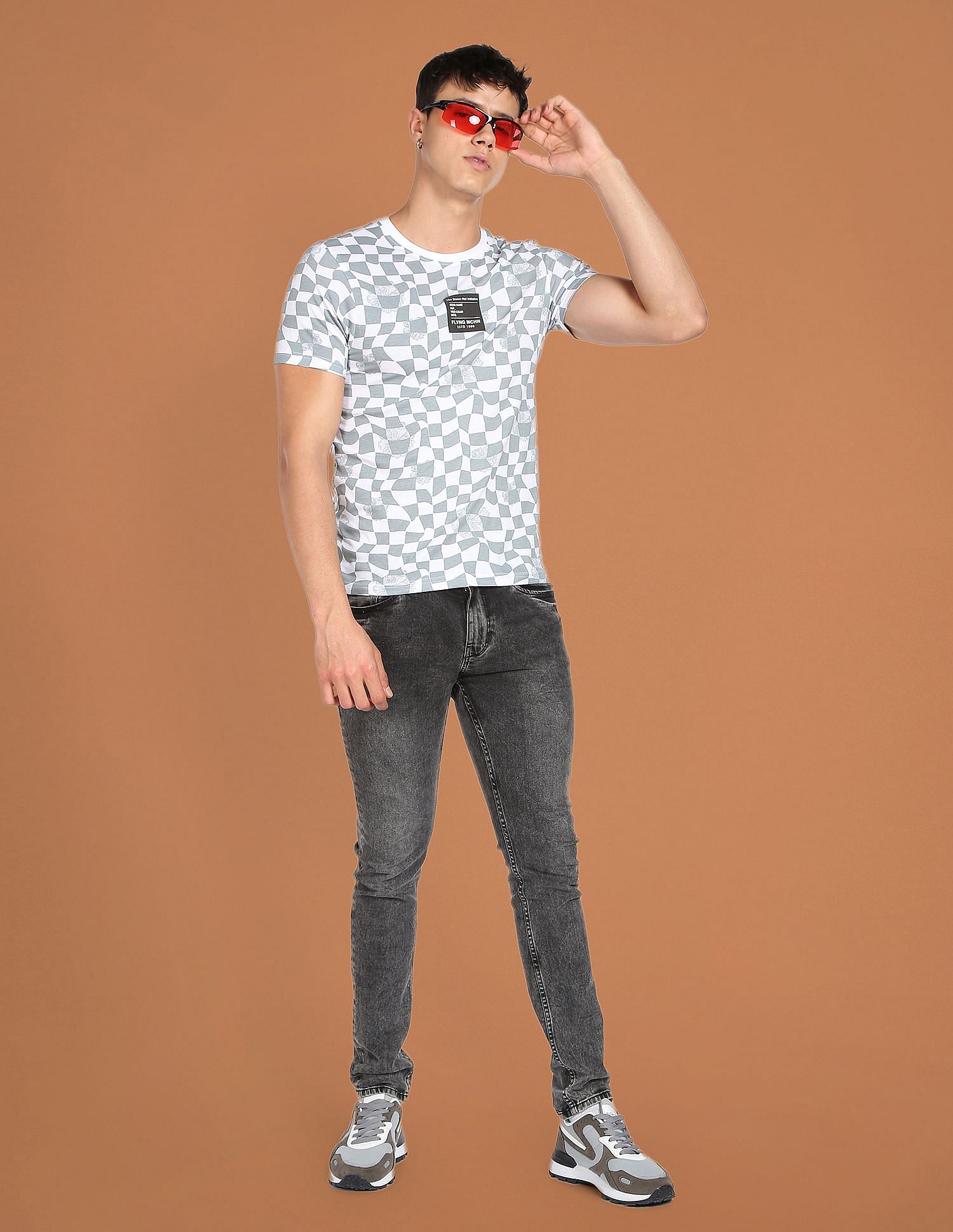 Flying Machine Crew Neck Printed T-Shirt