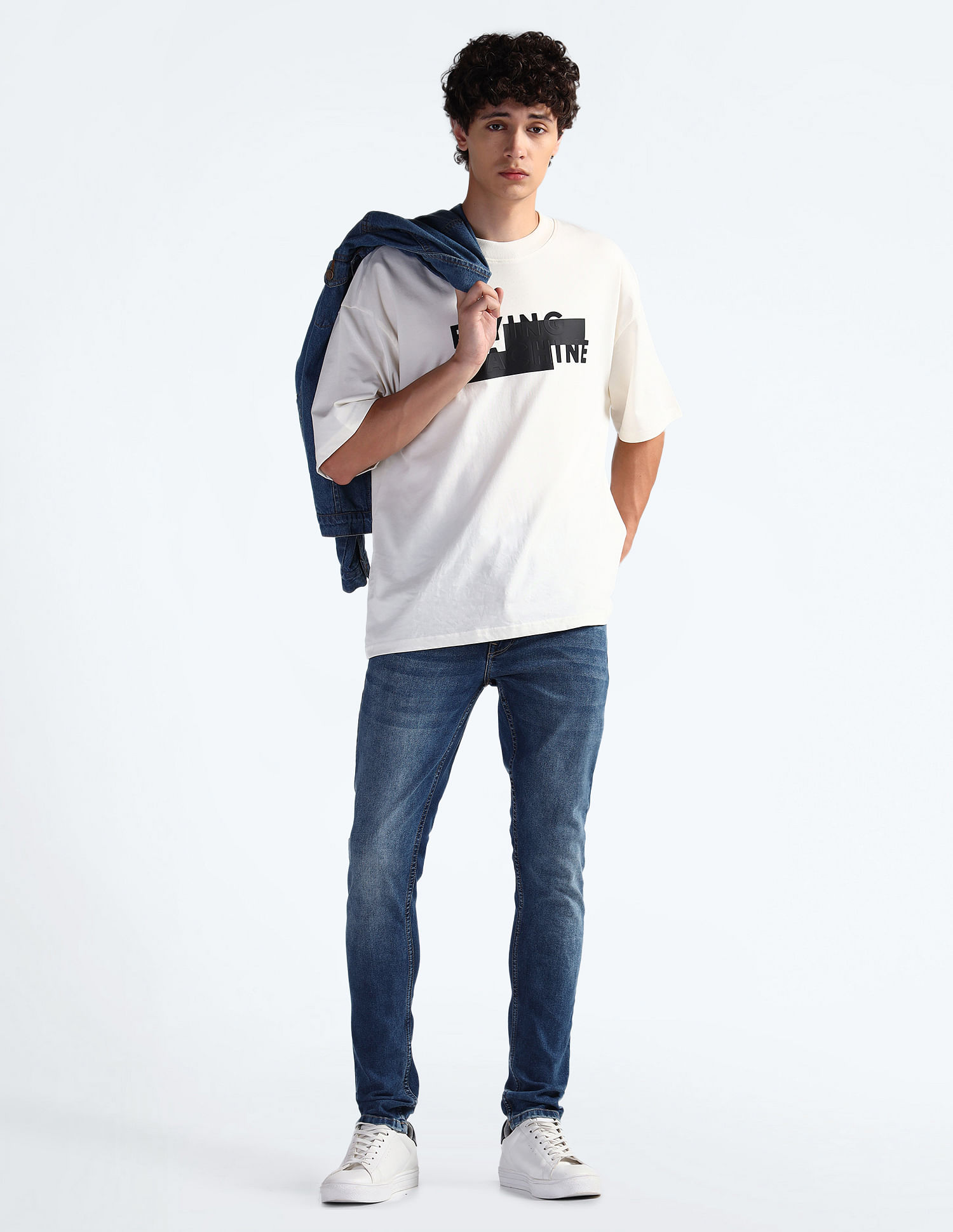 Flying Machine Jackson Super Skinny Stone Wash Jeans