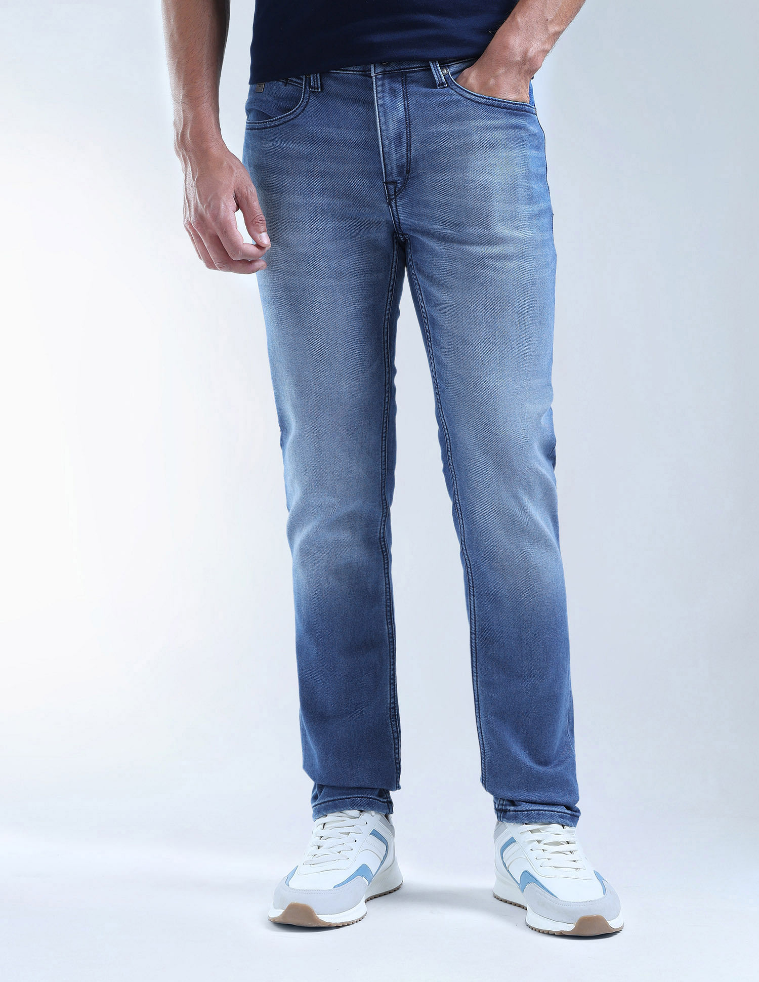 Flying Machine Freddie Slim Straight Fit Flex Knit Jeans