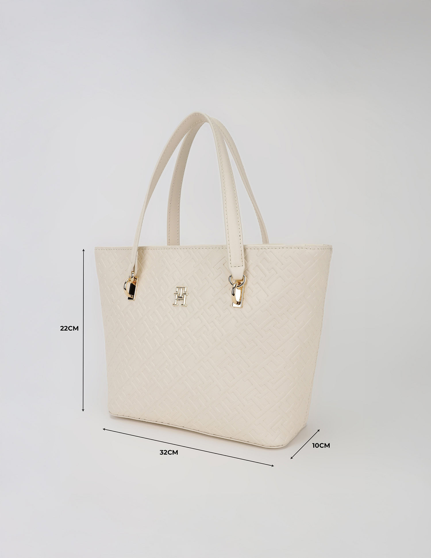 Tommy Hilfiger Logo White Pu Handbag