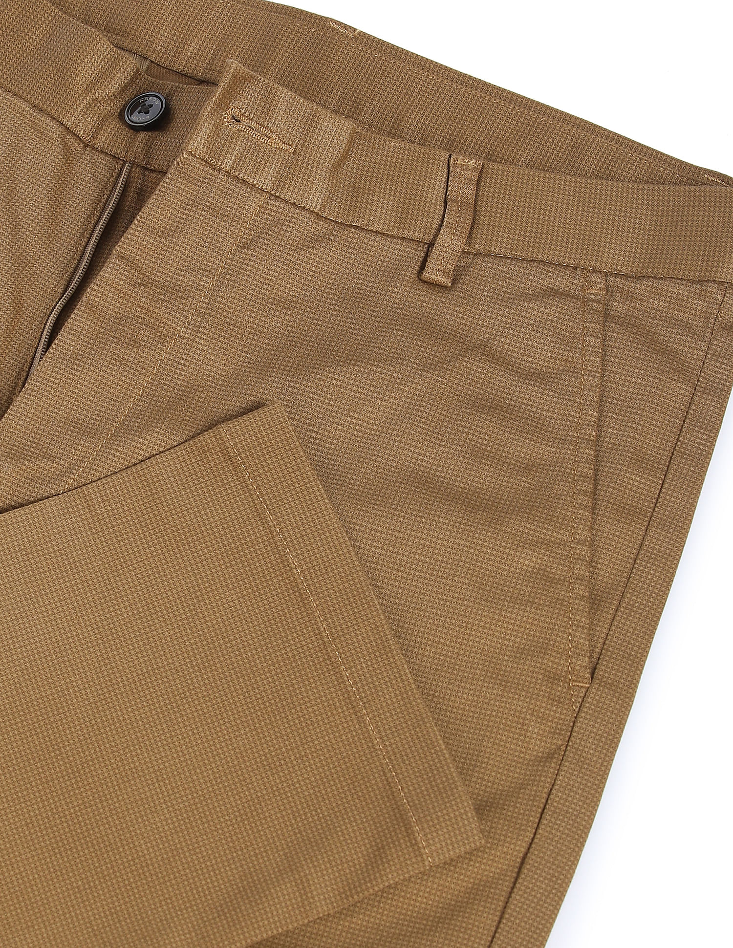 Buy SPYKAR Khaki Cotton Slim Fit Mens Trousers | Shoppers Stop