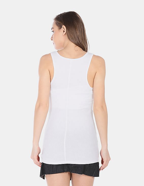 Buy GAP Women White Women Pure Body Modal Ribbed Tank Top 