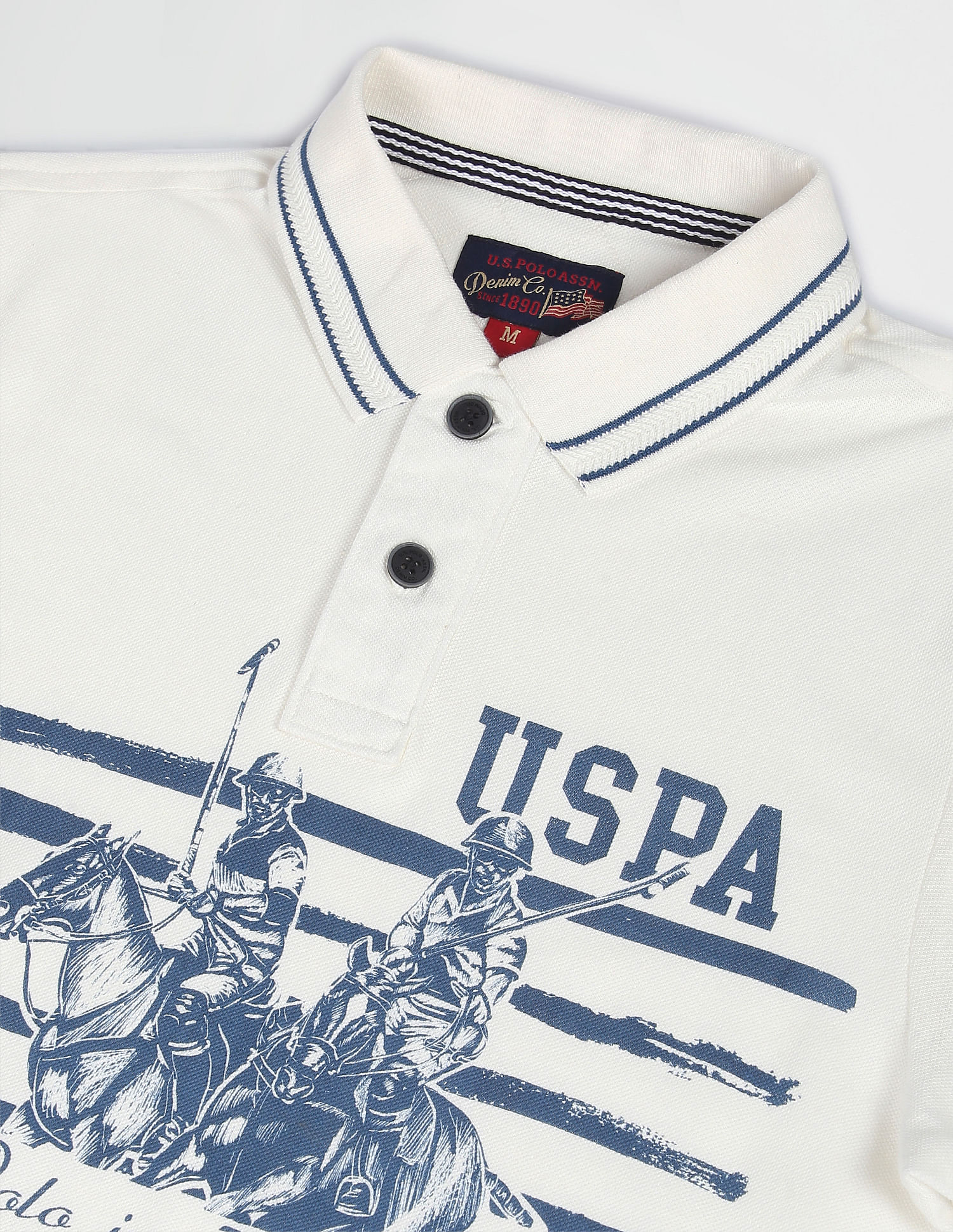 U.S. Polo Assn. Denim Co. Brand Print Pique Polo Shirt