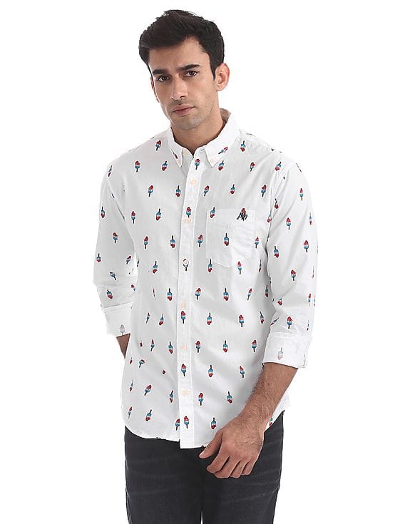 aeropostale dress shirts AEROPOSTALE Men's Short Sleeve Boxy Fit Button-Down Shirt | Red | Regular Small | Shirts + Tops Button-front Shirts
