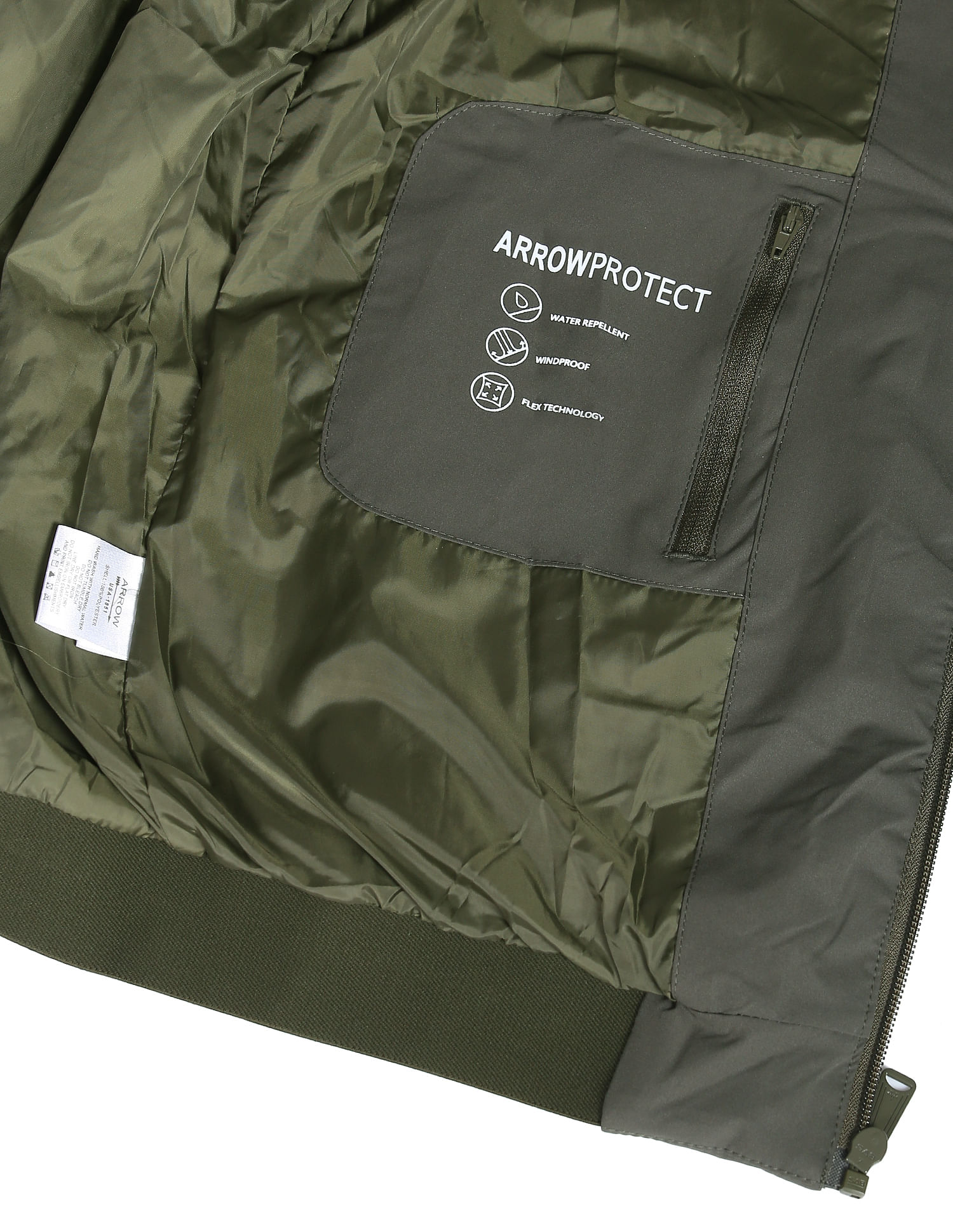 Buy Arrow Sports High Neck Water Repellent Quilted Jacket - NNNOW.com