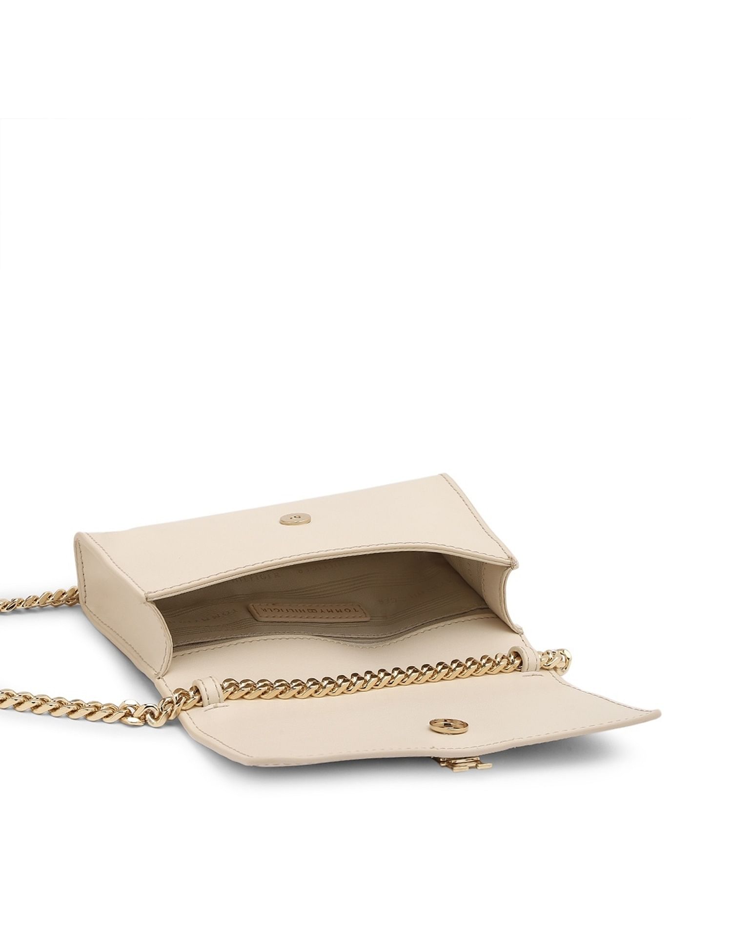 Tommy Hilfiger Solid Beige Pu Sling Bag