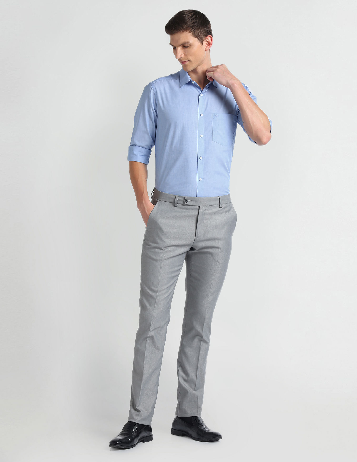 Arrow Pure Cotton Heathered Shirt