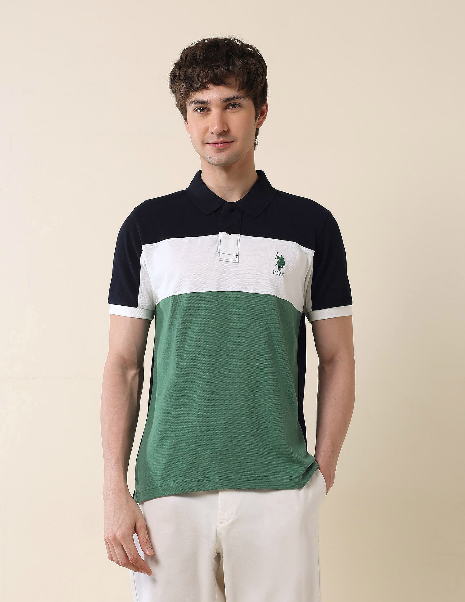 U.S. Polo Assn. Colourblocked Classic Polo Shirt