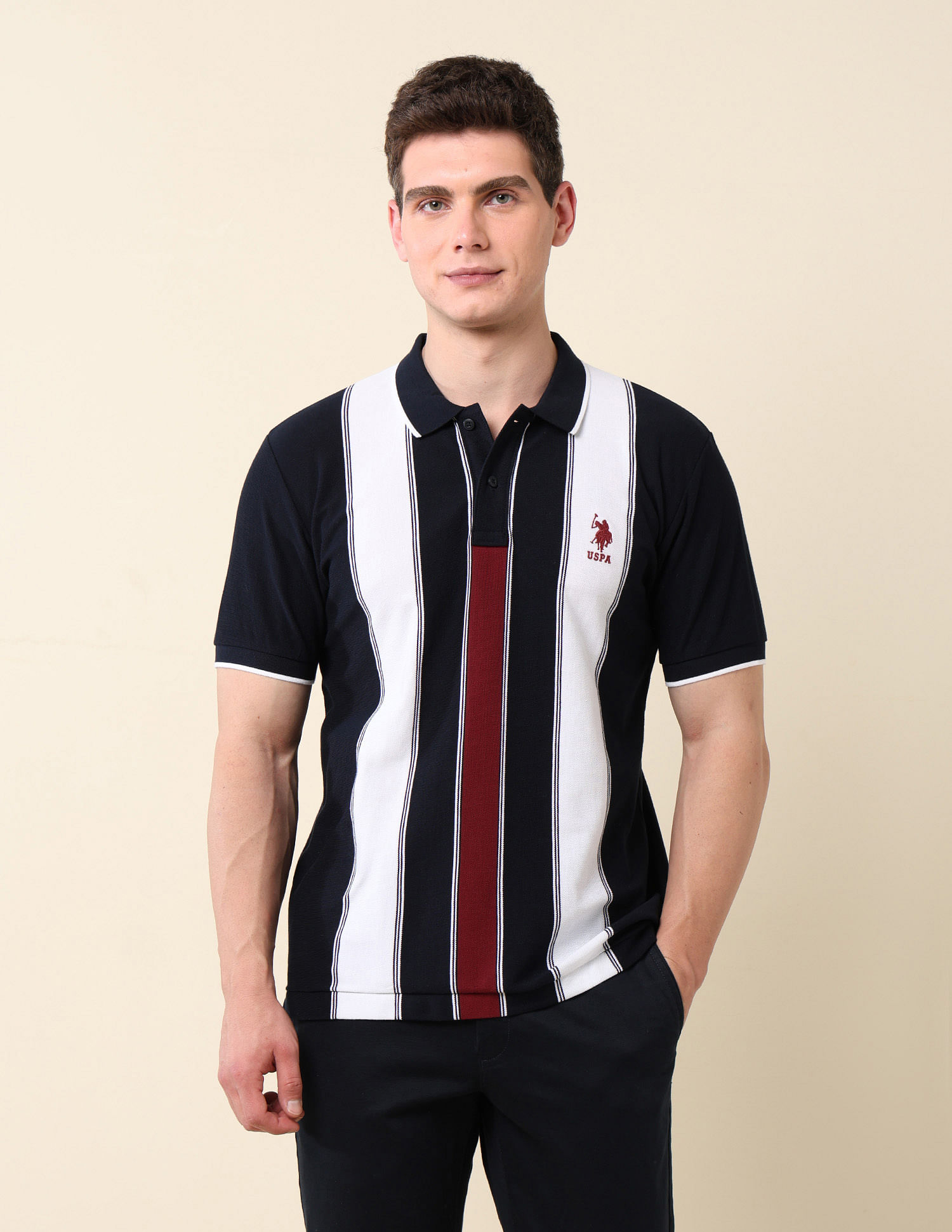 U.S. Polo Assn. Vertical Striped Classic Polo Shirt