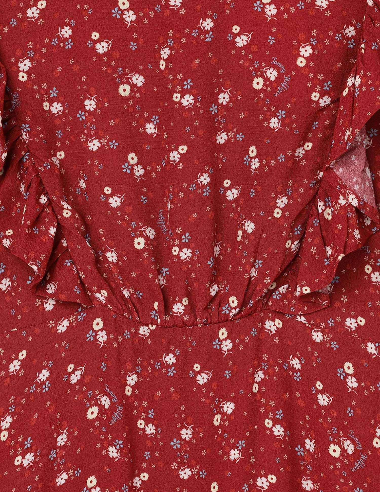 Tommy Hilfiger Kids Girls Floral Fit & Flare Dress