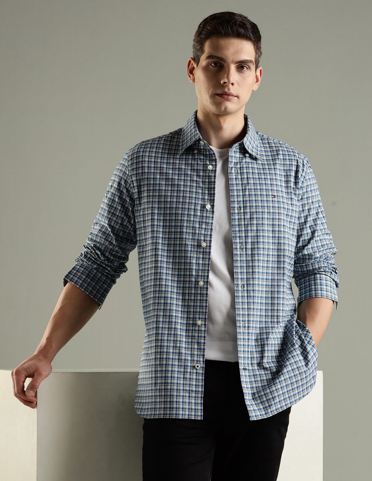 Tommy Hilfiger Checks Regular Fit Cotton Shirt