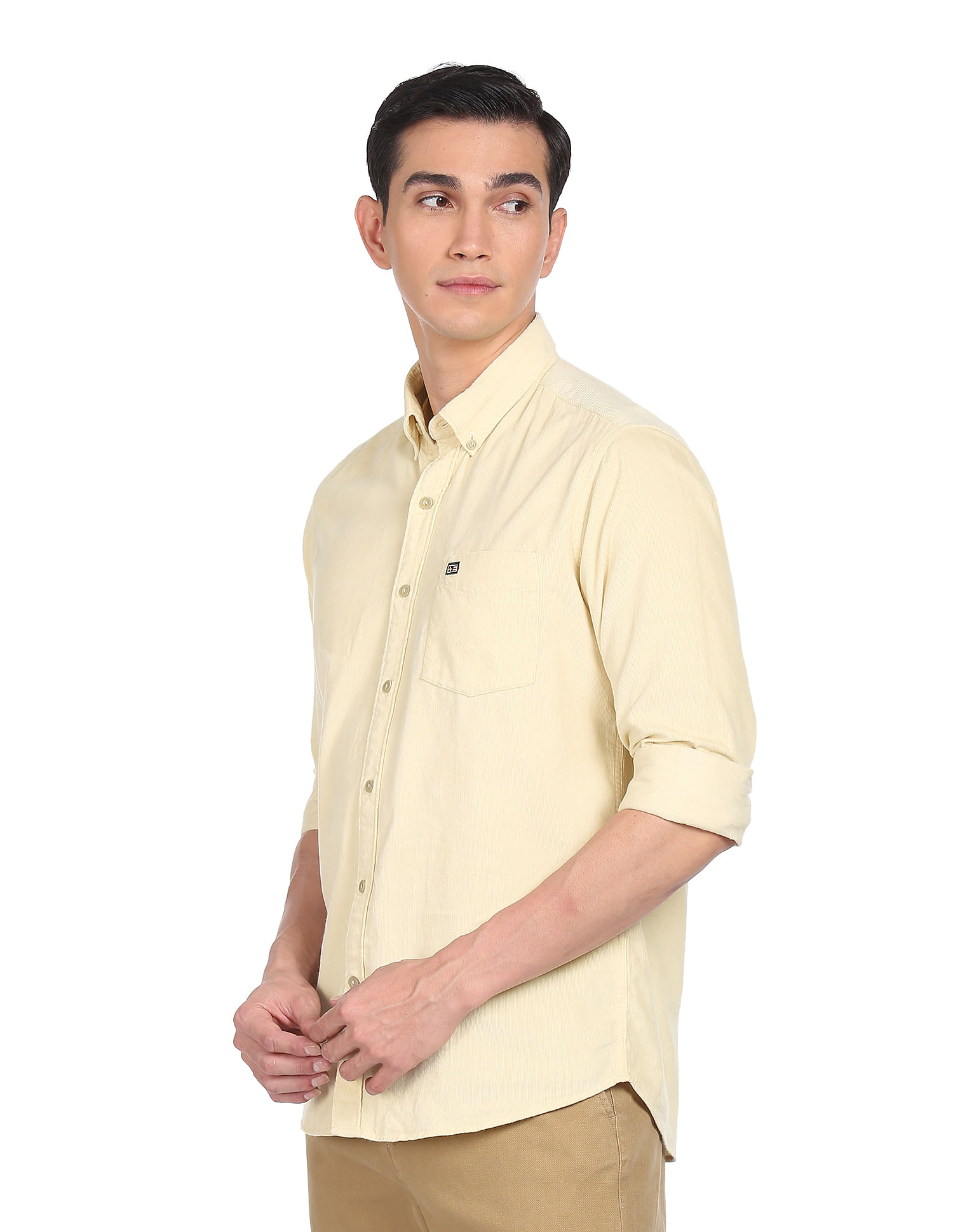 Buy Arrow Sports Button Down Collar Corduroy Shirt - NNNOW.com