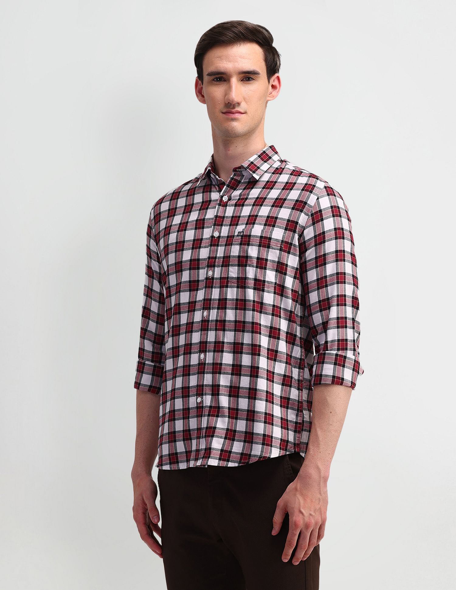 Arrow Sport Gingham Checks Cotton Shirt