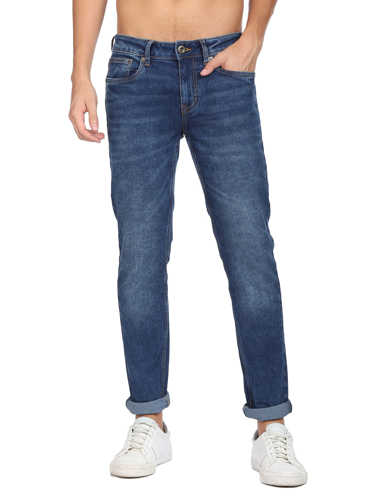 Flying Machine Stone Wash Jackson Skinny Fit Jeans