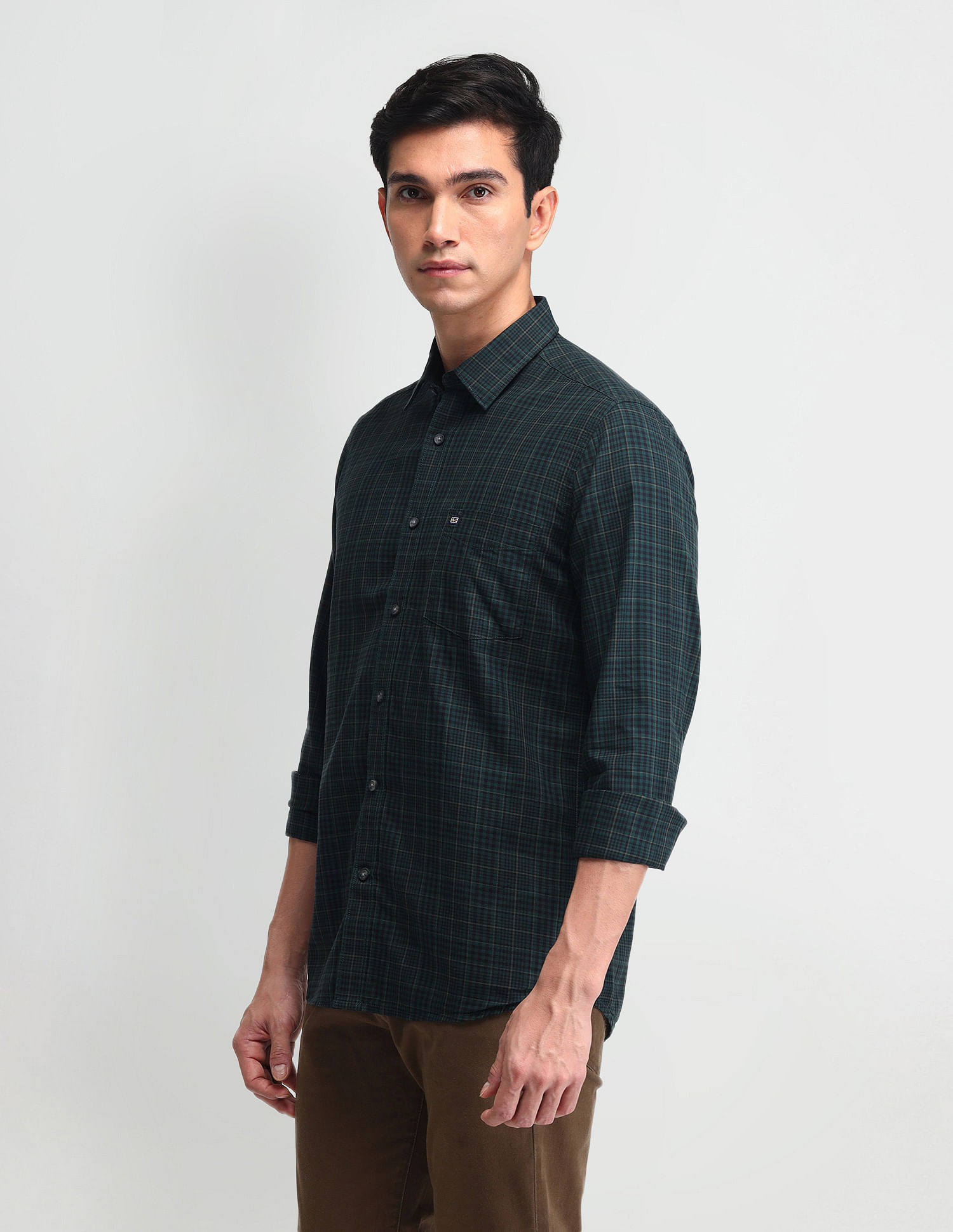 Arrow Sport Dupplin Checked Slim Fit Shirt