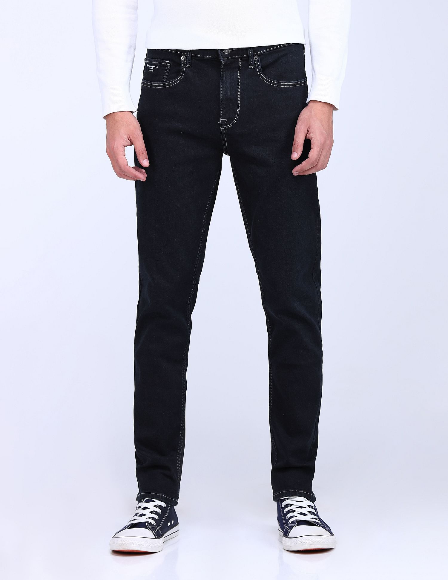 Flying Machine Slash Slim Tapered Jeans