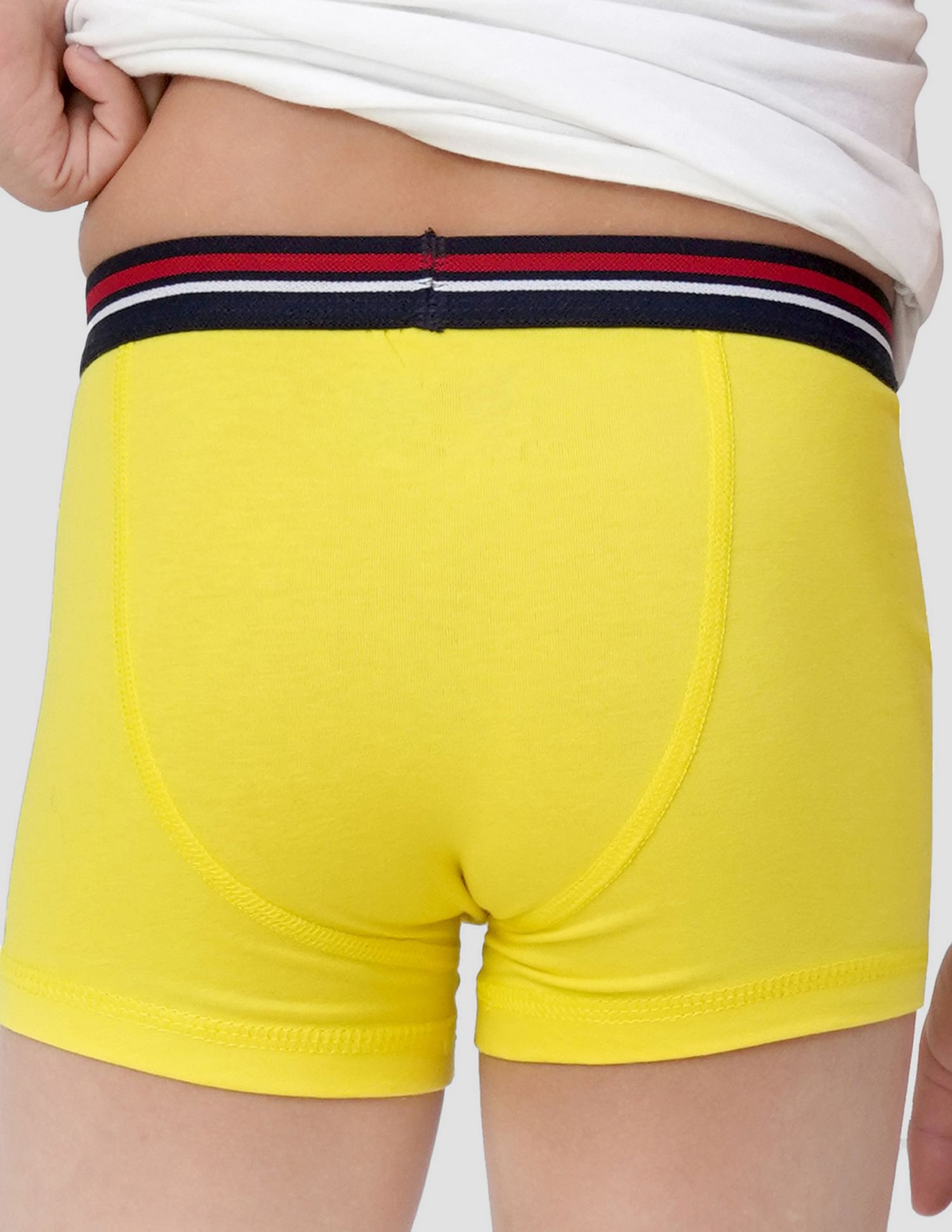 USPA Innerwear Boys Mid Rise Cotton Spandex IKTB Trunks - Pack Of 2