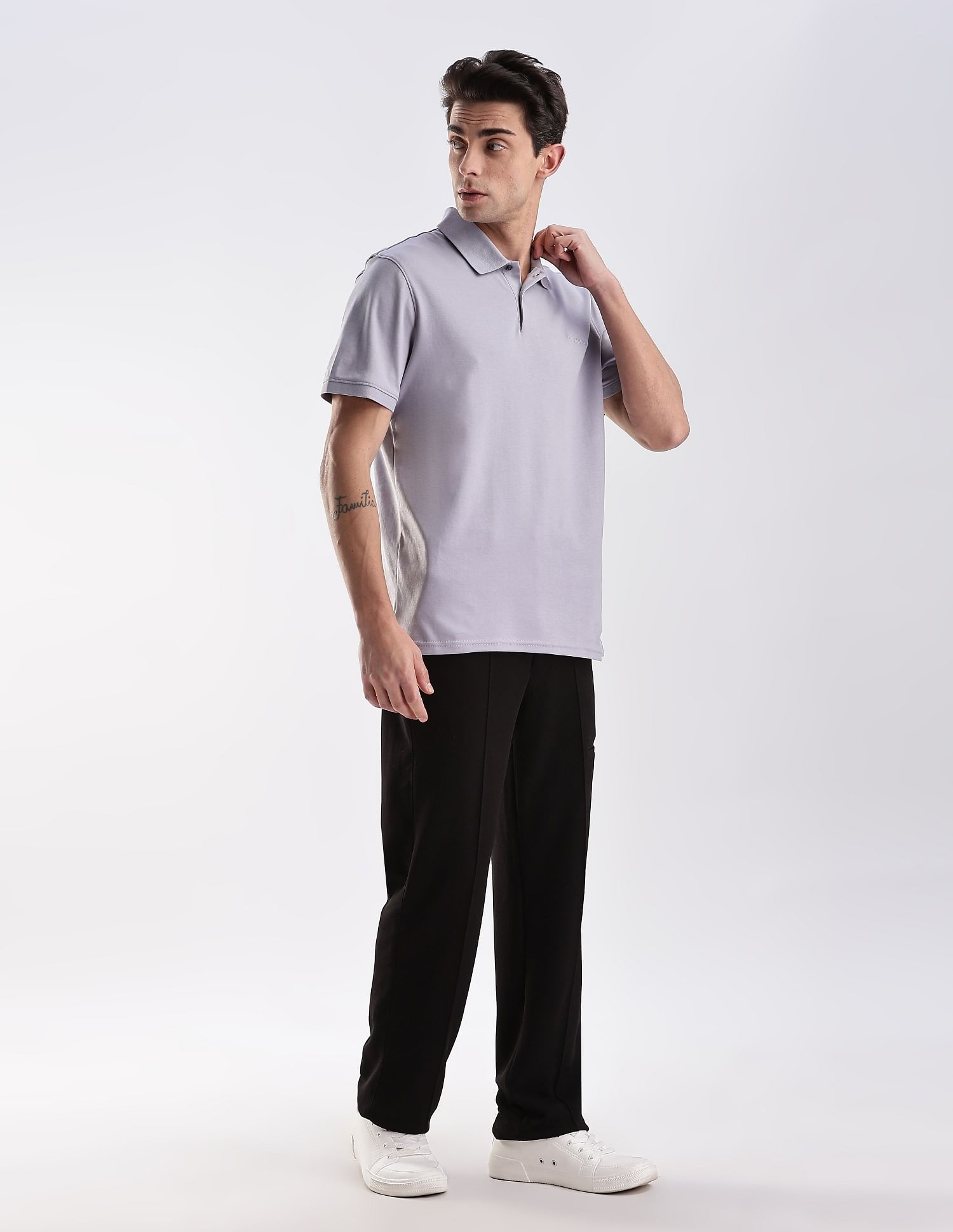 Calvin Klein Jeans Regular-Fit Solid Cotton Polo Shirt