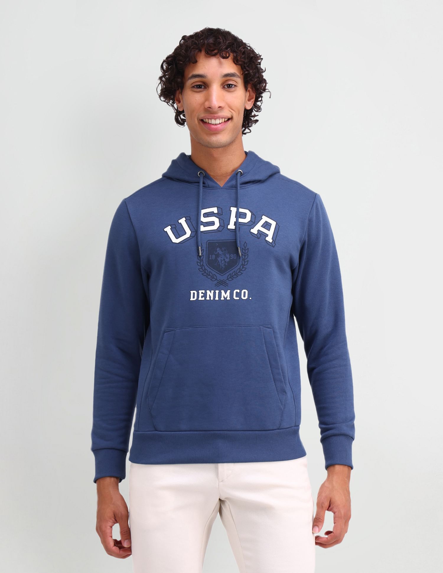 U.S. Polo Assn. Denim Co. Hooded Brand Printed Sweatshirt