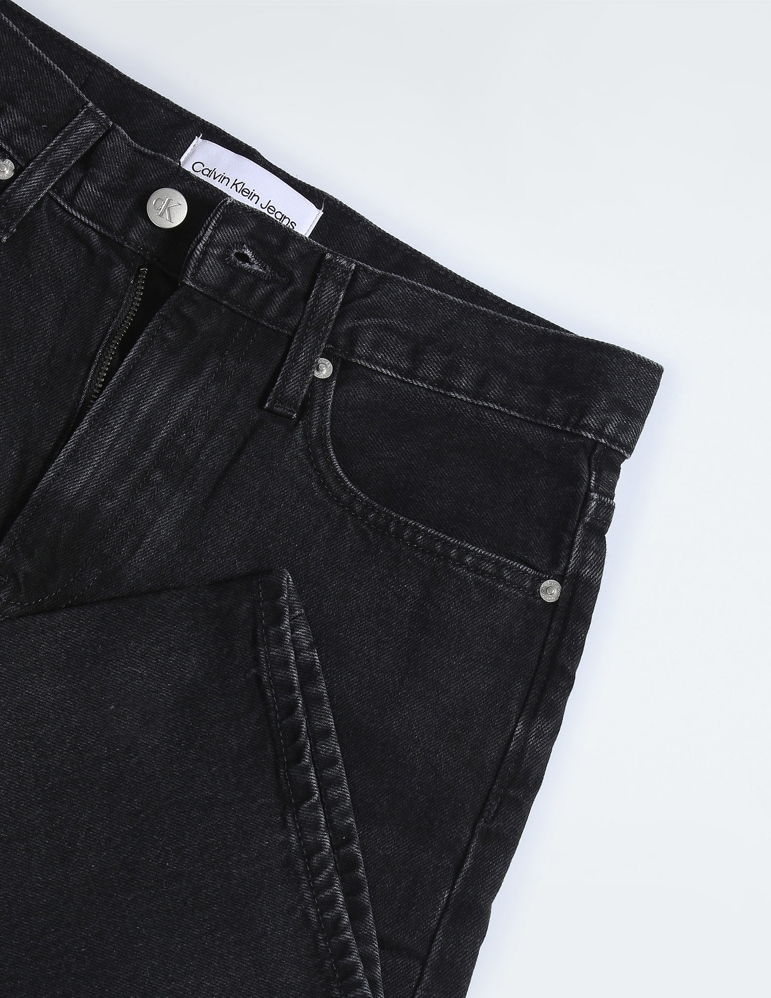 Calvin Klein High Rise Straight Fit Jeans