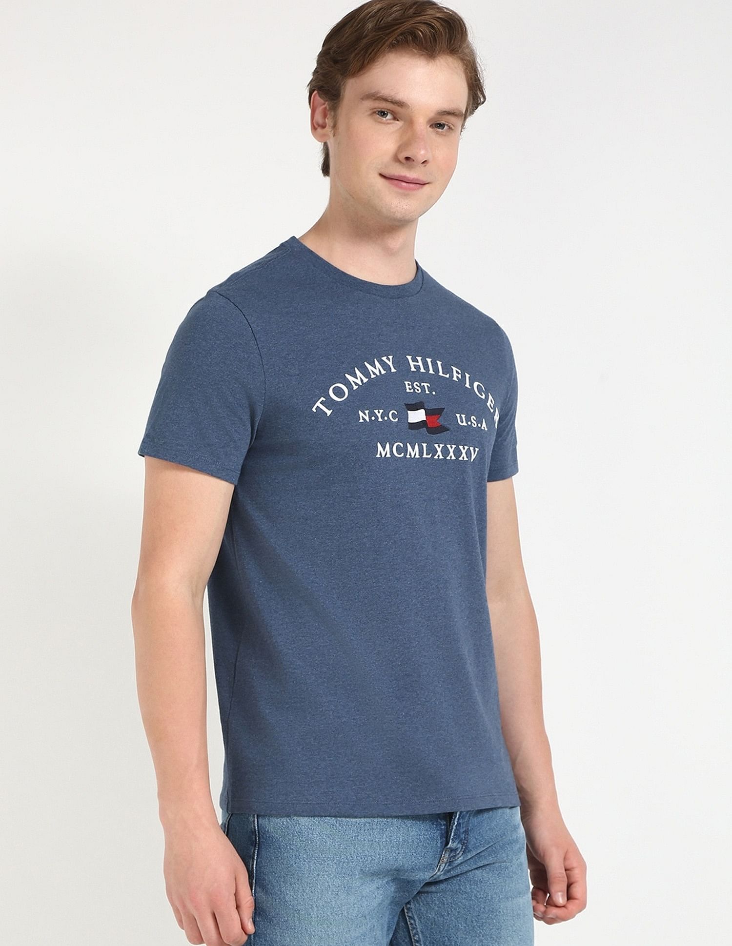 Tommy Hilfiger Embroidered Logo Regular-Fit Cotton T-Shirt