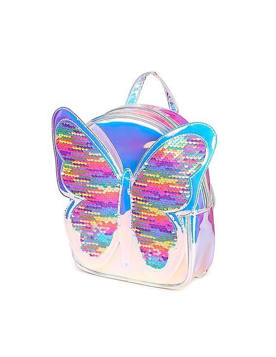 Butterfly Holographic Backpack- Pink – Marek+Richard