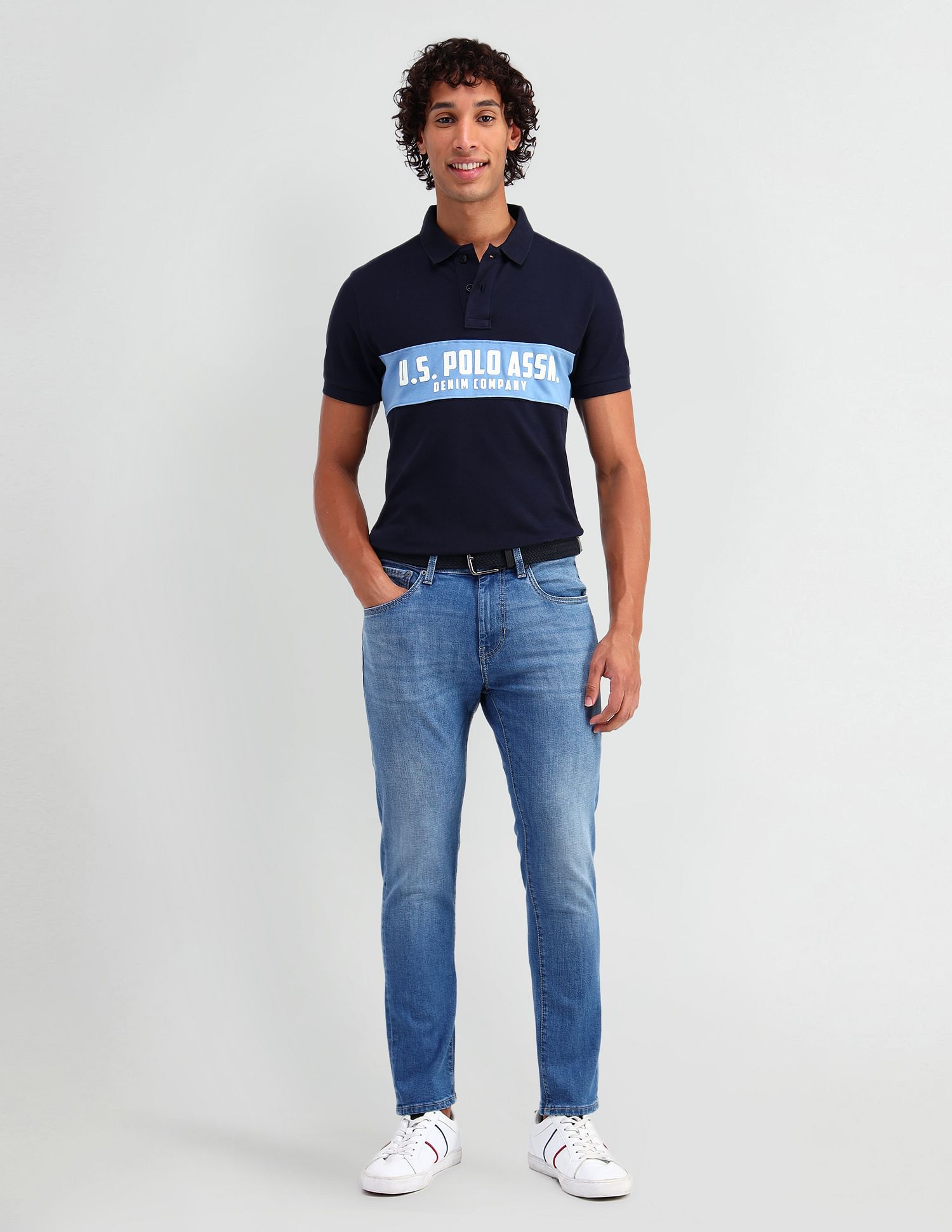 U.S. Polo Assn. Denim Co. Henry Tapered Cropped Fit Blue Jeans