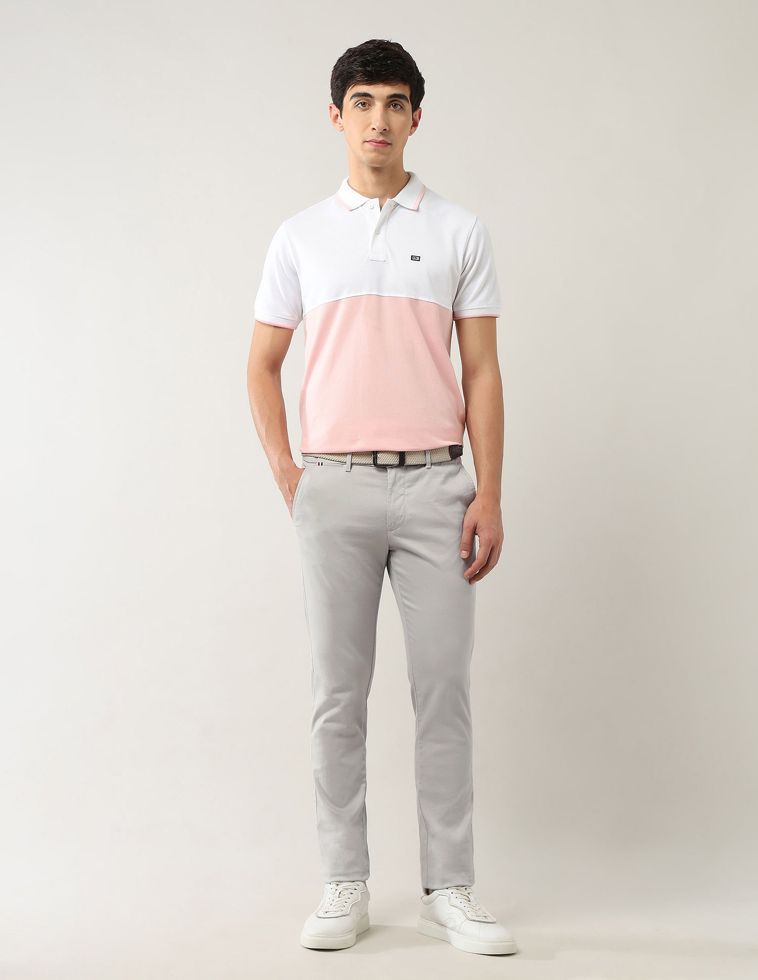 Arrow Sport Slim Fit Textured Trousers