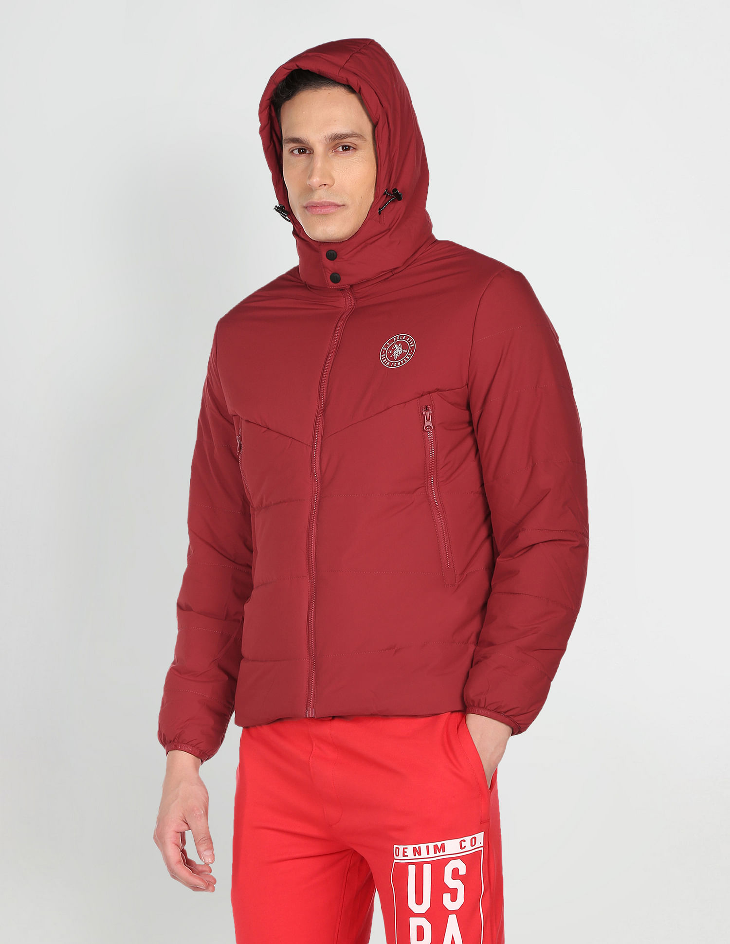 U.S. Polo Assn. Denim Co. Detachable Hood Infrared Thermostat Puffer Jacket