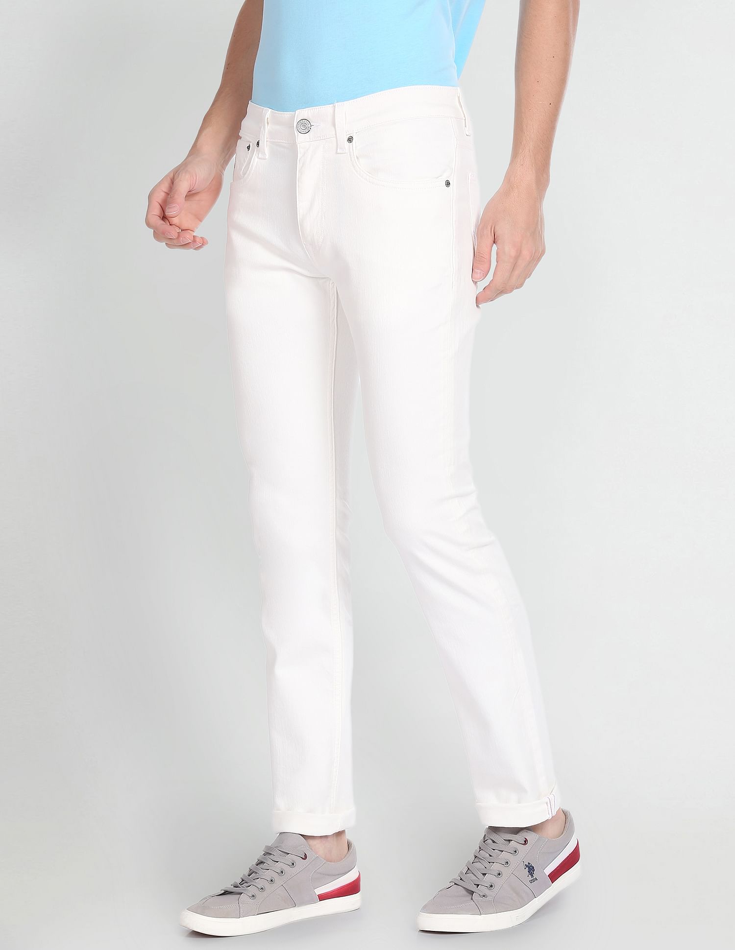 U.S. Polo Assn. Denim Co. Regallo Skinny Fit White Jeans