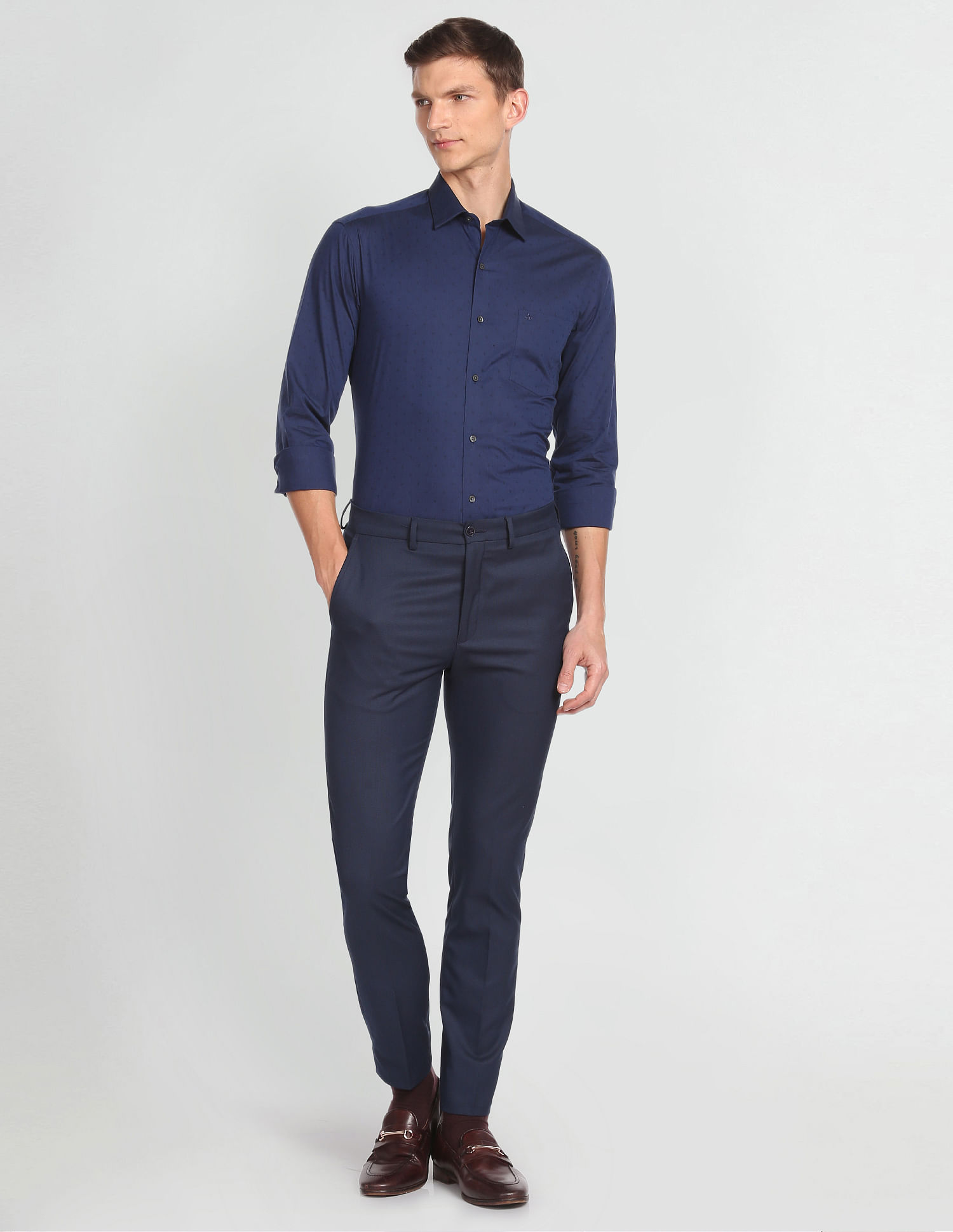 Arrow Self Design Twill Shirt