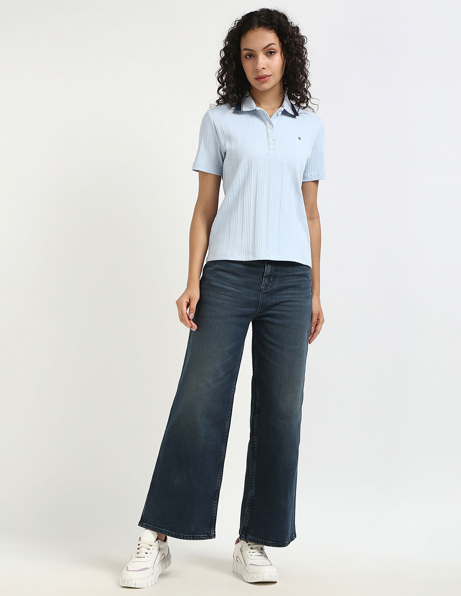 Tommy Hilfiger Self-Design Regular-Fit Cotton Polo T-Shirt