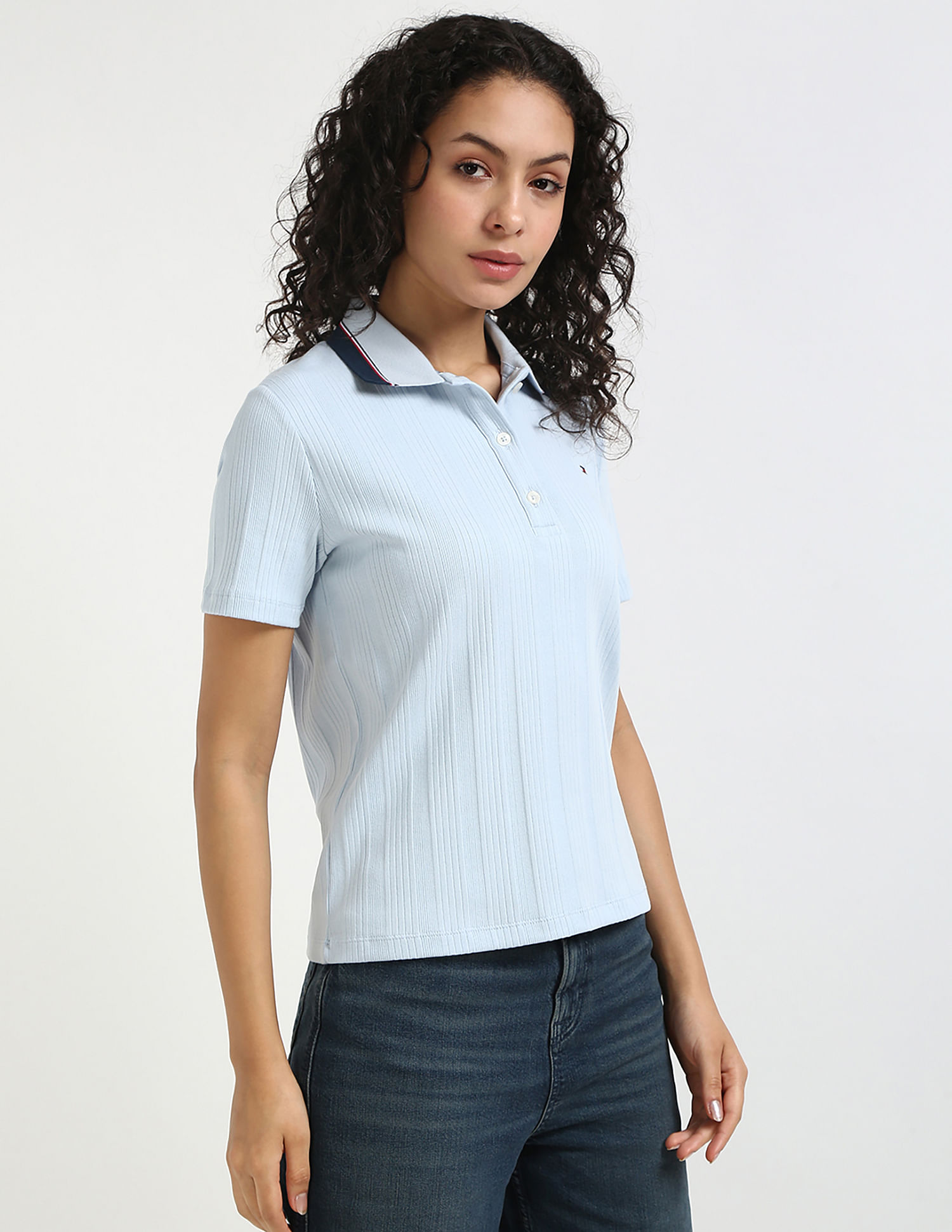 Tommy Hilfiger Self-Design Regular-Fit Cotton Polo T-Shirt