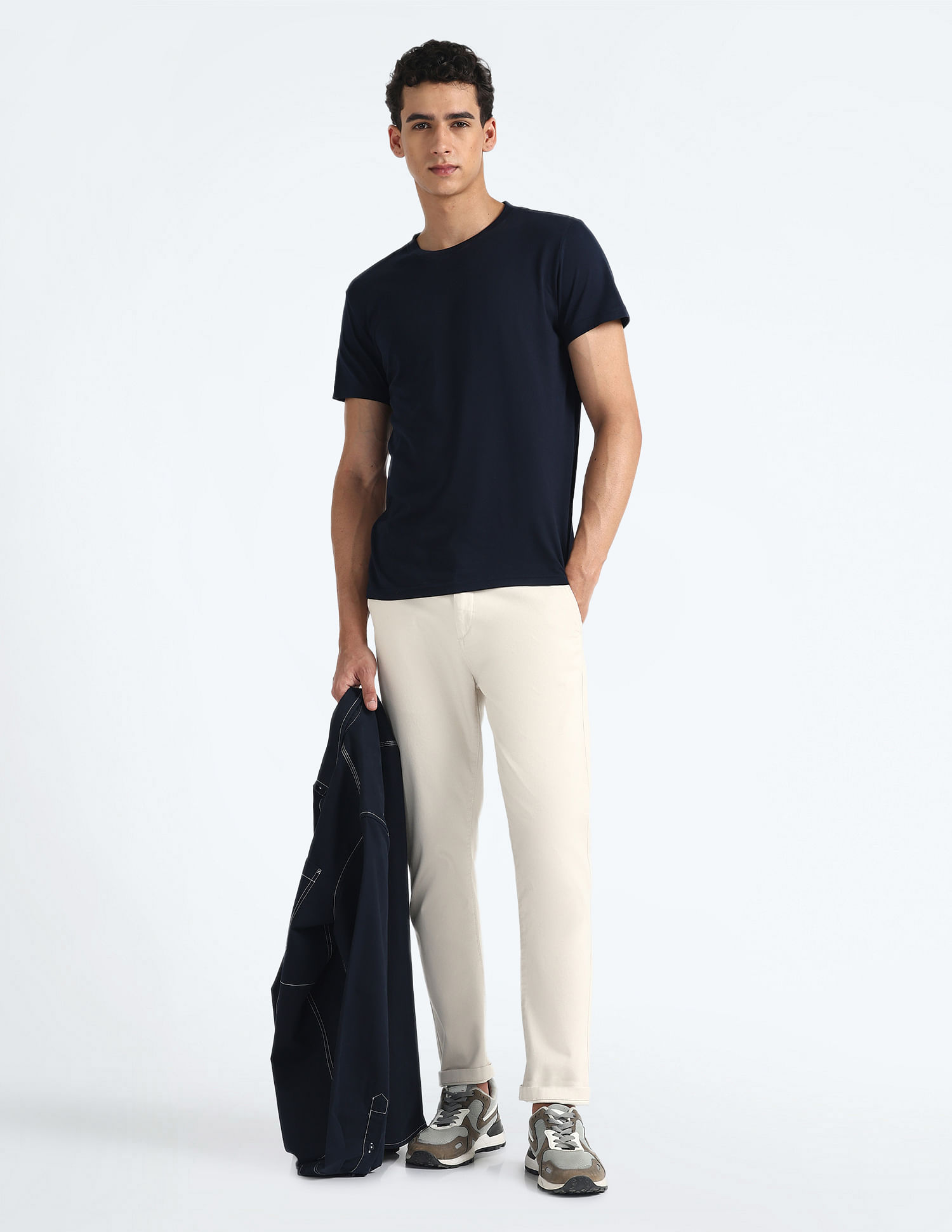 Flying Machine Slash Slim Tapered Solid Chinos