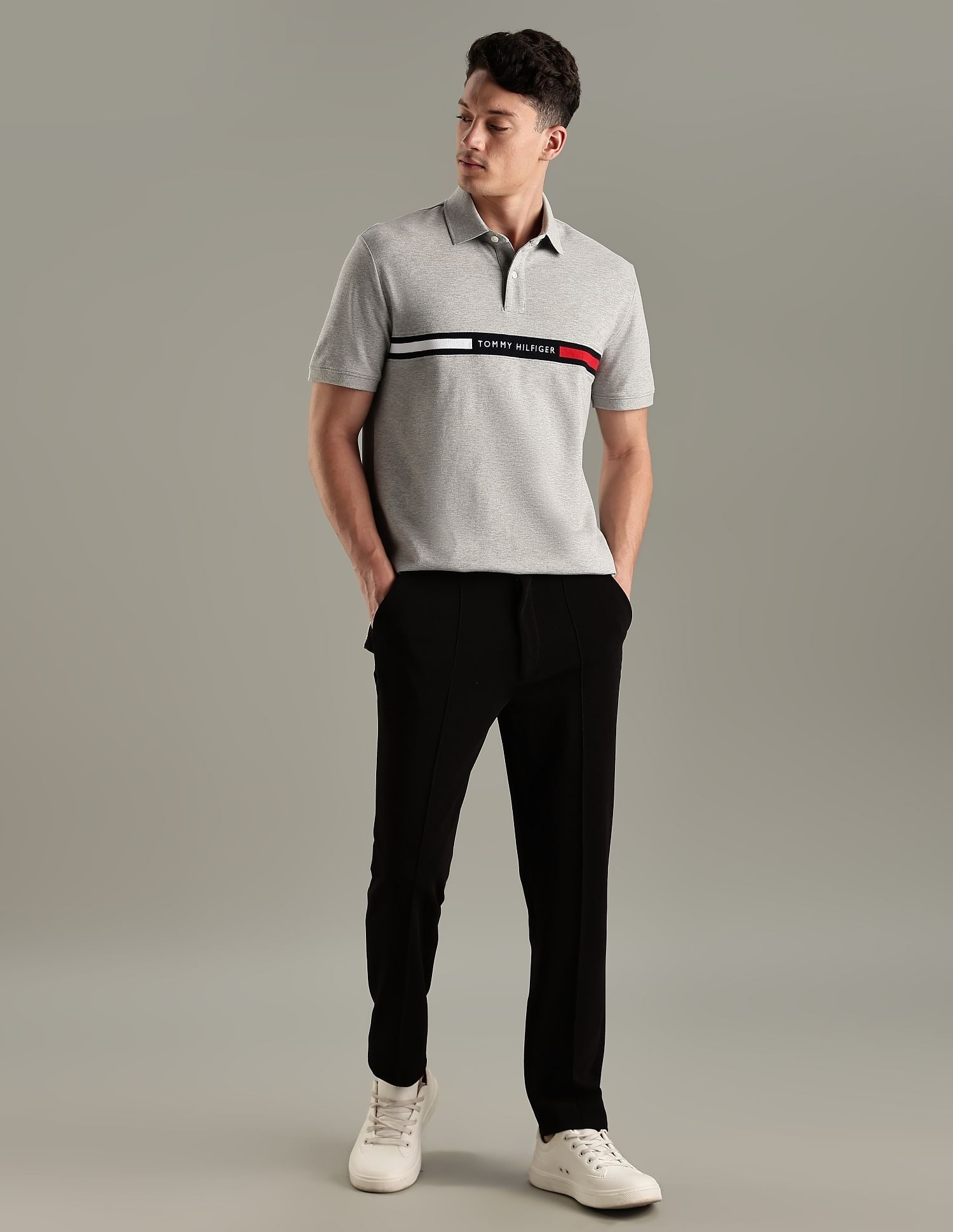 Tommy Hilfiger Logo Regular-Fit Cotton Polo T-Shirt