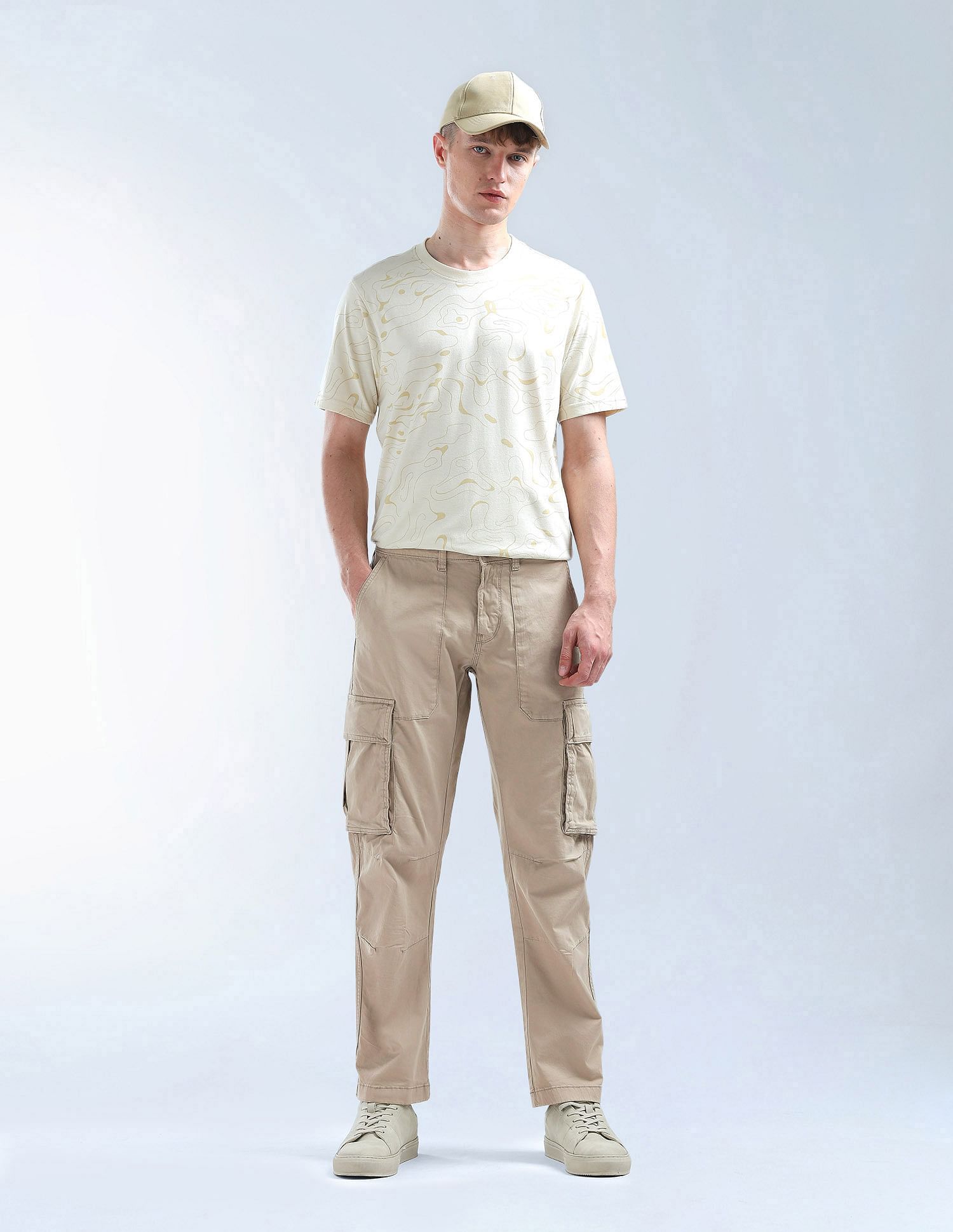 Flying Machine Relaxed Tapered Fit Twill Cargo