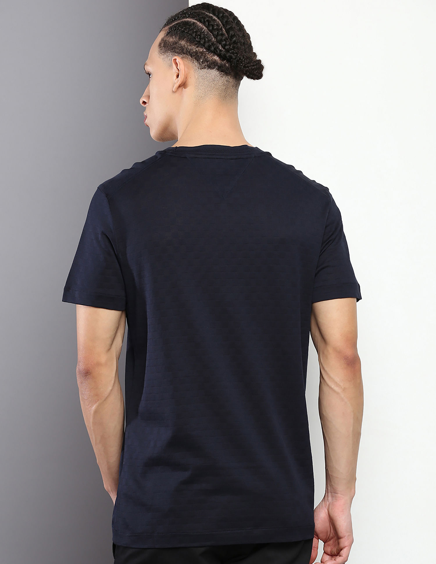 Tommy Hilfiger Textured Check Regular Fit T-Shirt