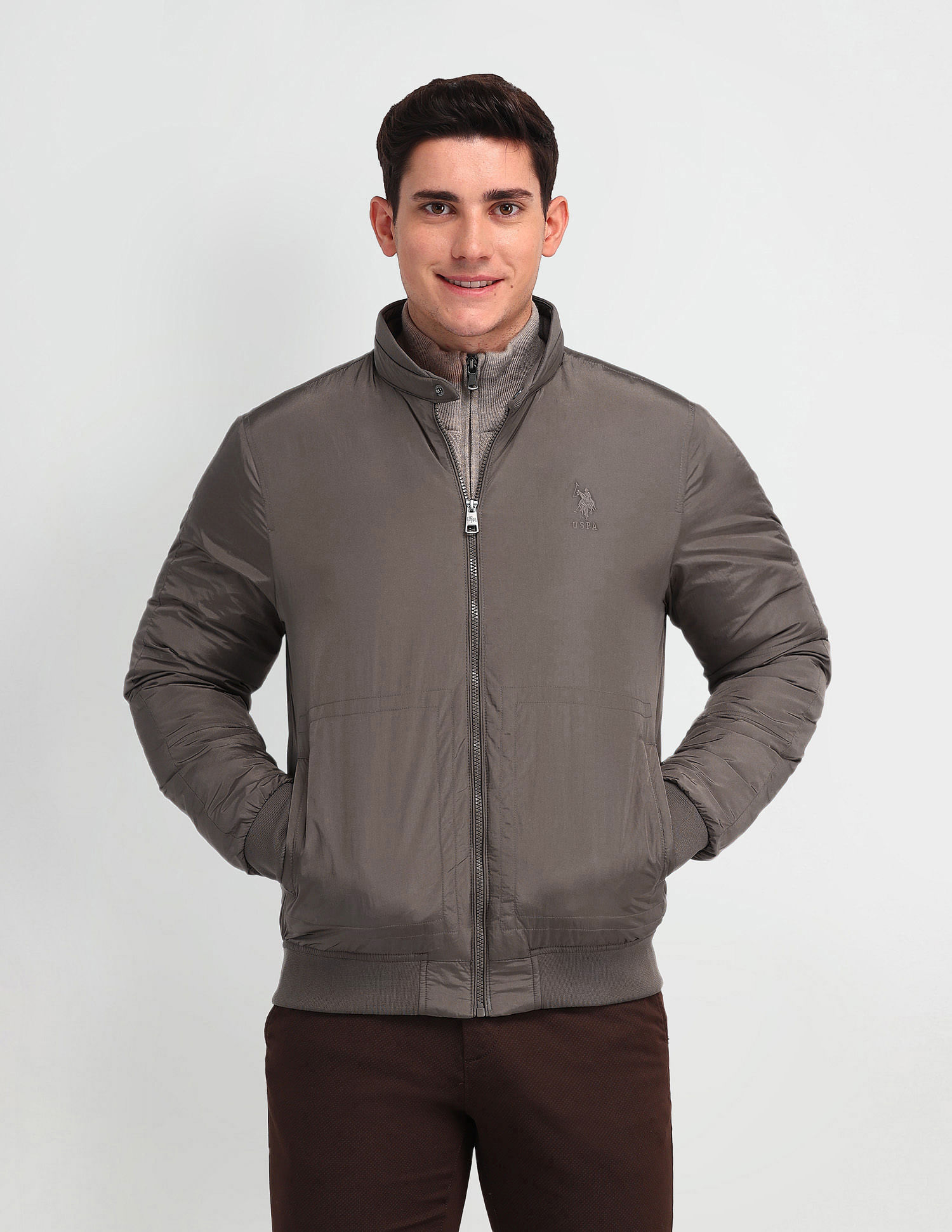 U.S. Polo Assn. Denim Co. Regular Fit Solid Casual Jacket