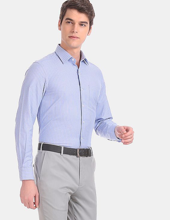 Arrow Vertical Stripe Cotton Formal Shirt