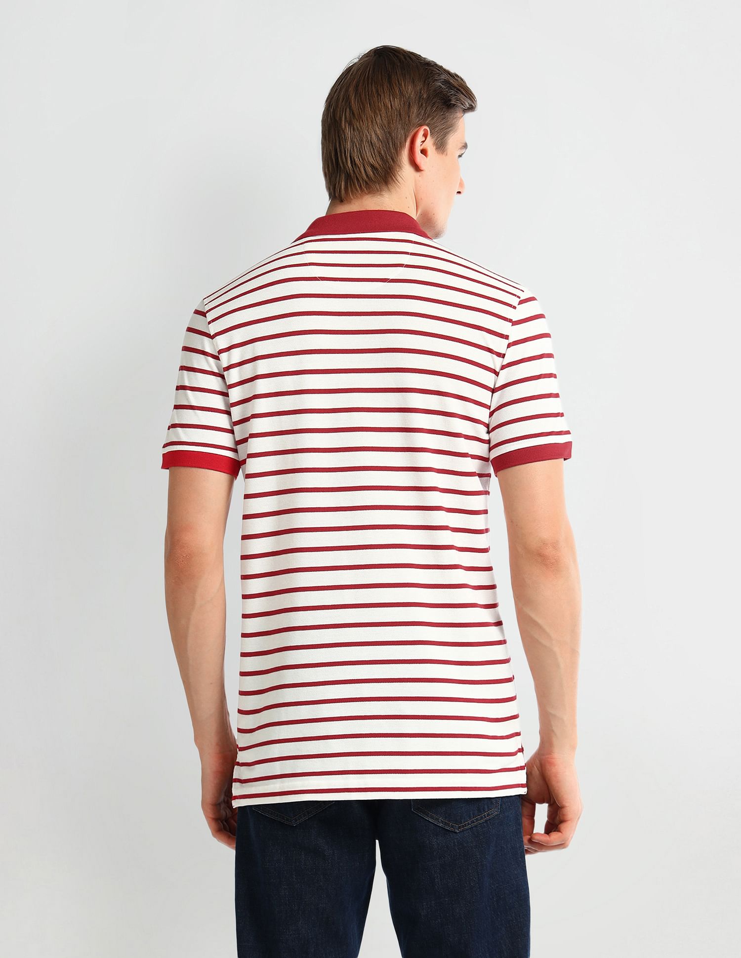 Arrow Sport Regular Fit Striped Polo Shirt