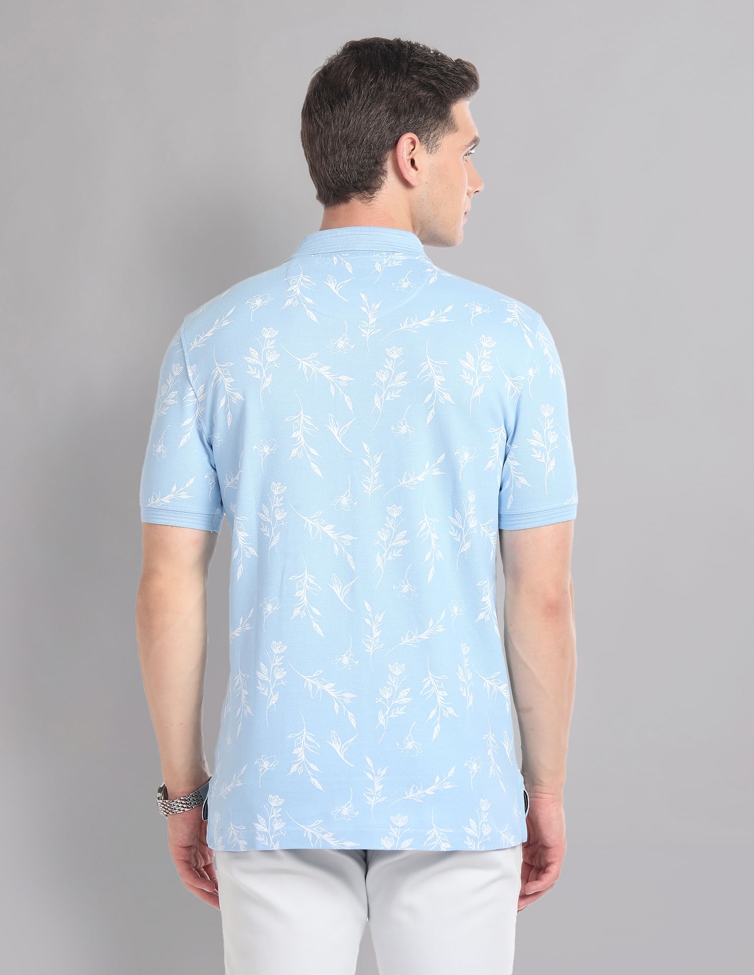 AD by Arvind Real Deal Tropical Print Polo Shirt