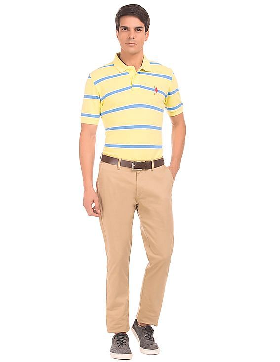 U.S. Polo Assn. Striped Pique Polo Shirt