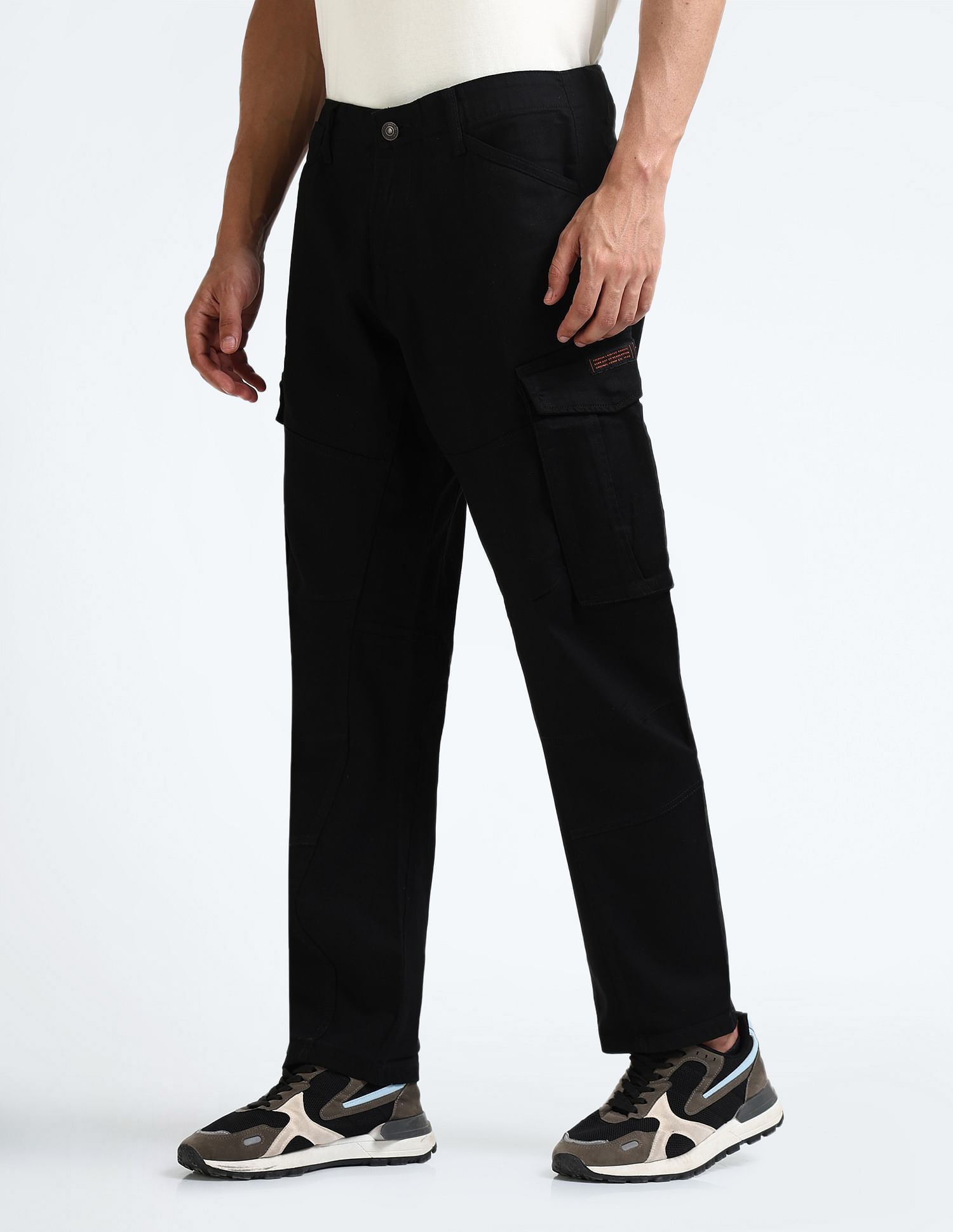 Flying Machine Mid Rise Slim Fit Cargo Pants